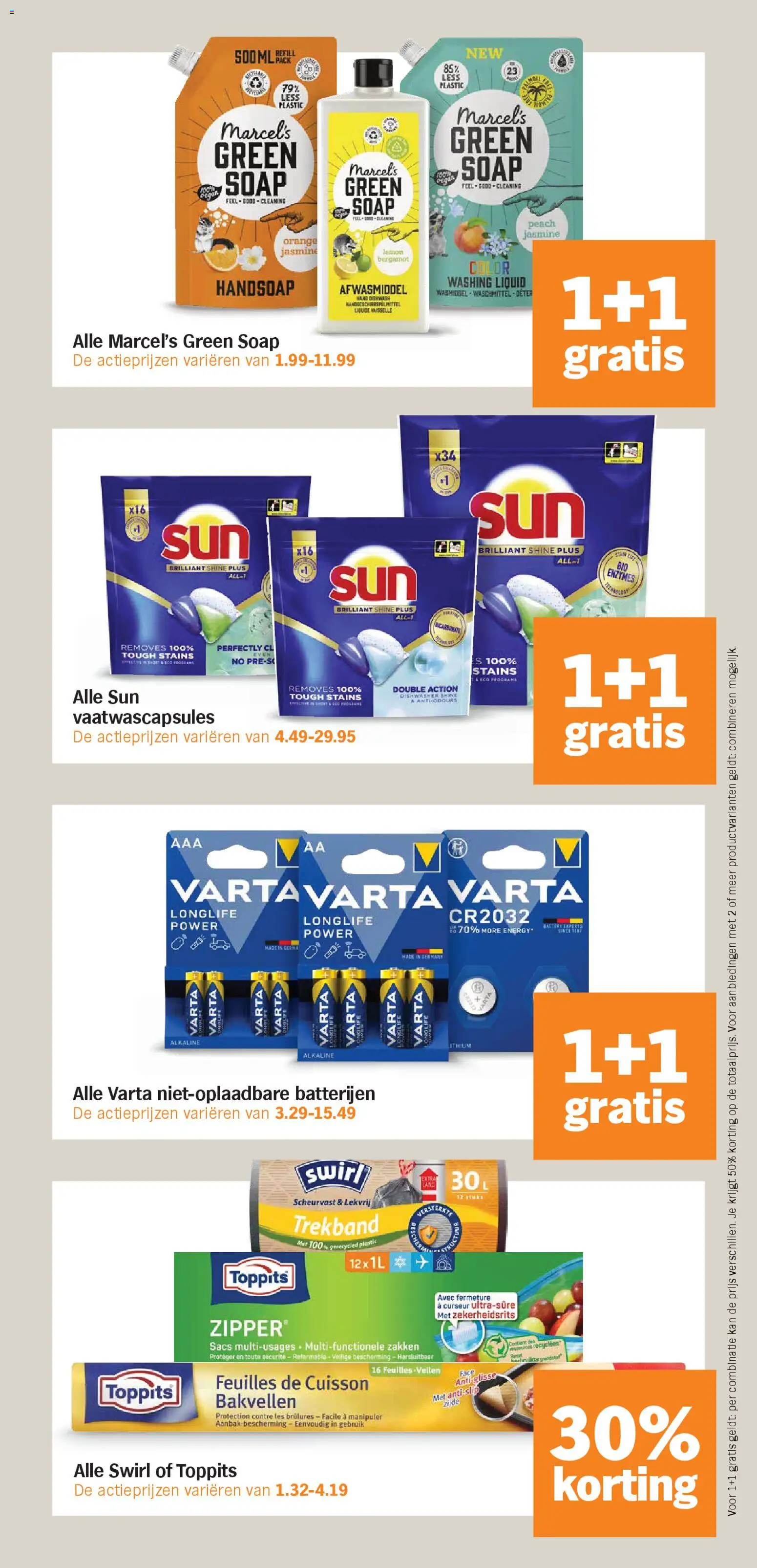 {H1} | Pagina: 34 | Producten: Slip, Kan, Afwasmiddel, Batterijen