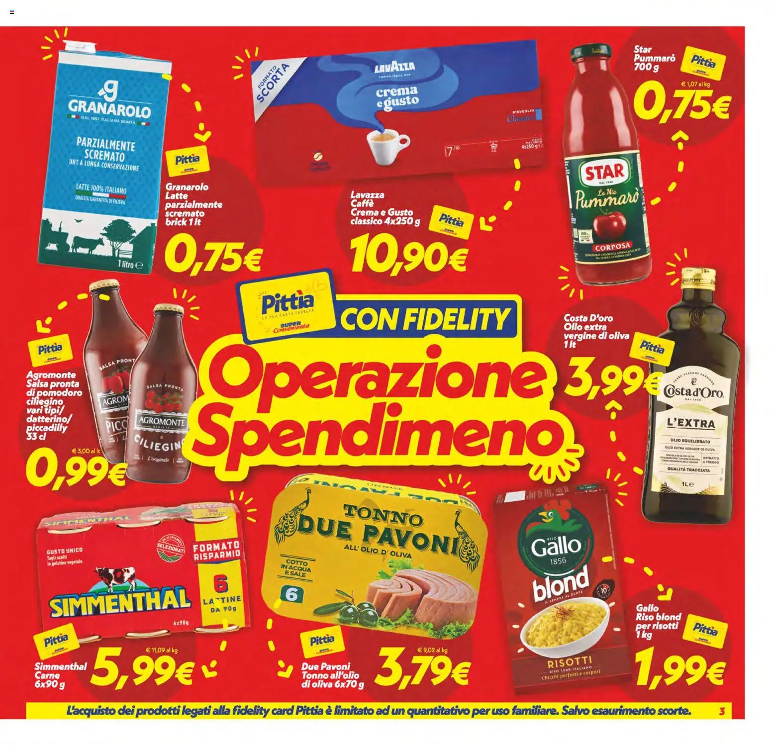 Volantino SuperConveniente del 06.03.2026 | Pagina: 3 | Prodotti: Riso, Acqua, Olio, Lavazza