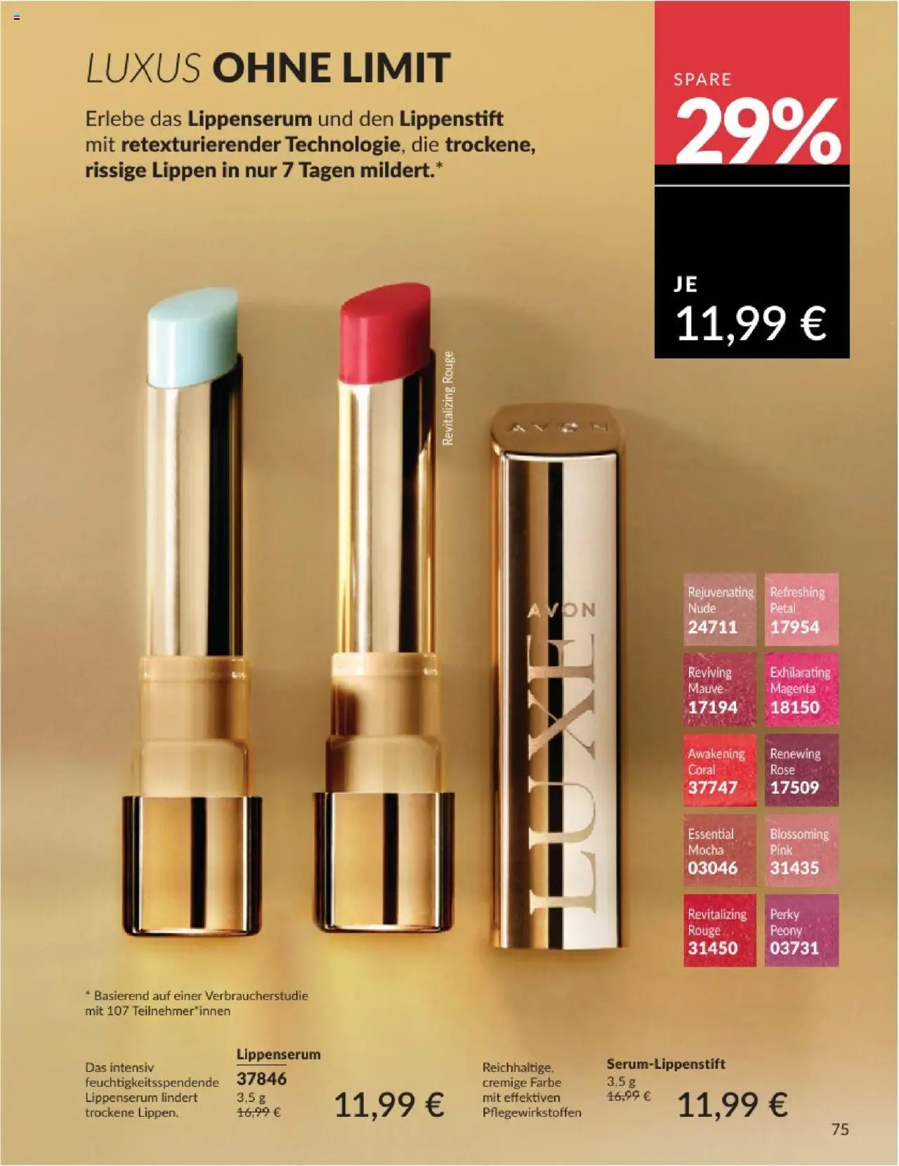 AVON Katalog August 2025 - gültig ab dem 01.08.2025 | Seite: 77 | Produkte: Rouge, Lippenstift