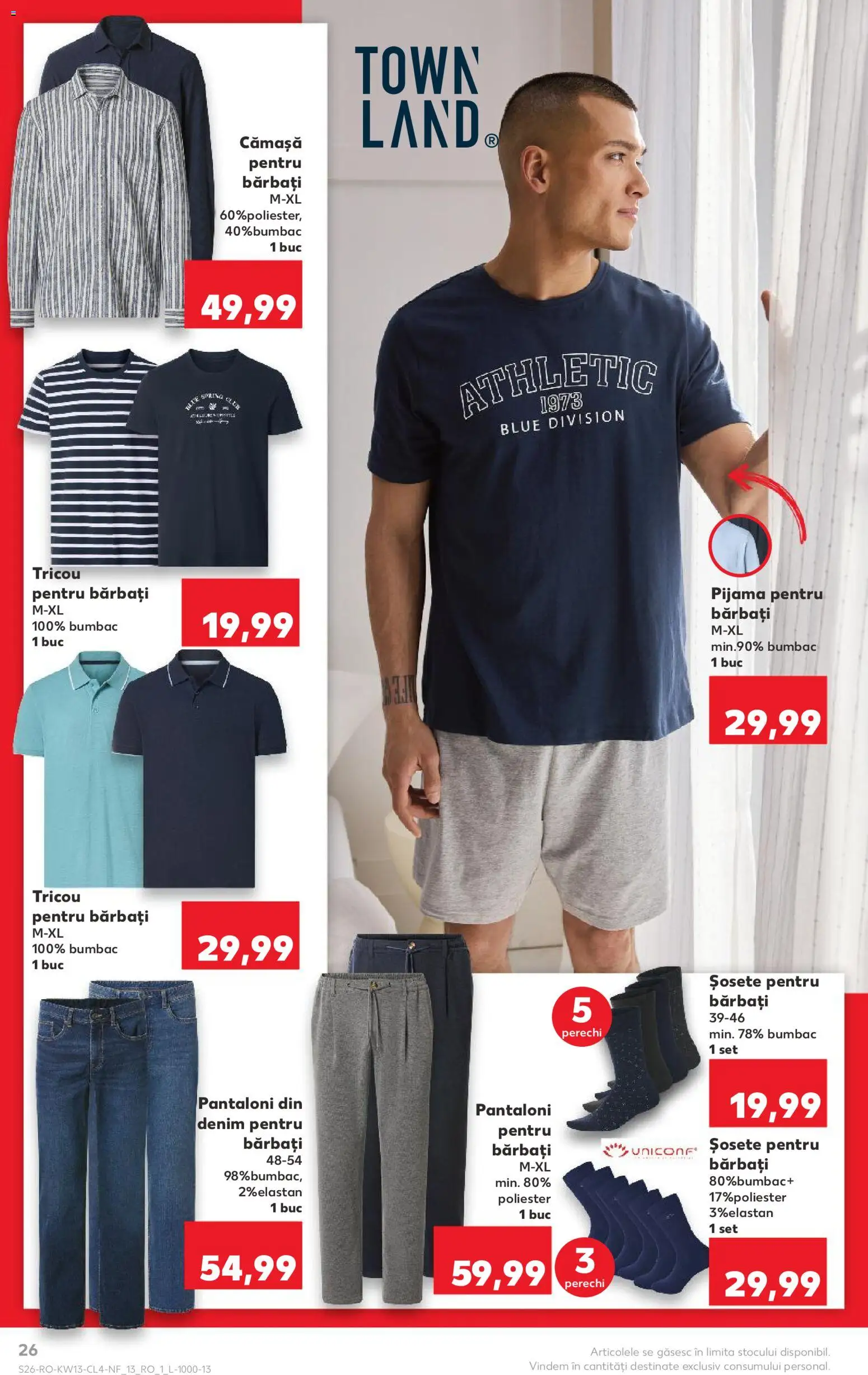 Noul catalog Kaufland – valabil de la 25.03.2026 | Pagină: 26 | Produse: Kestane, Tricou, Pantaloni, Șosete