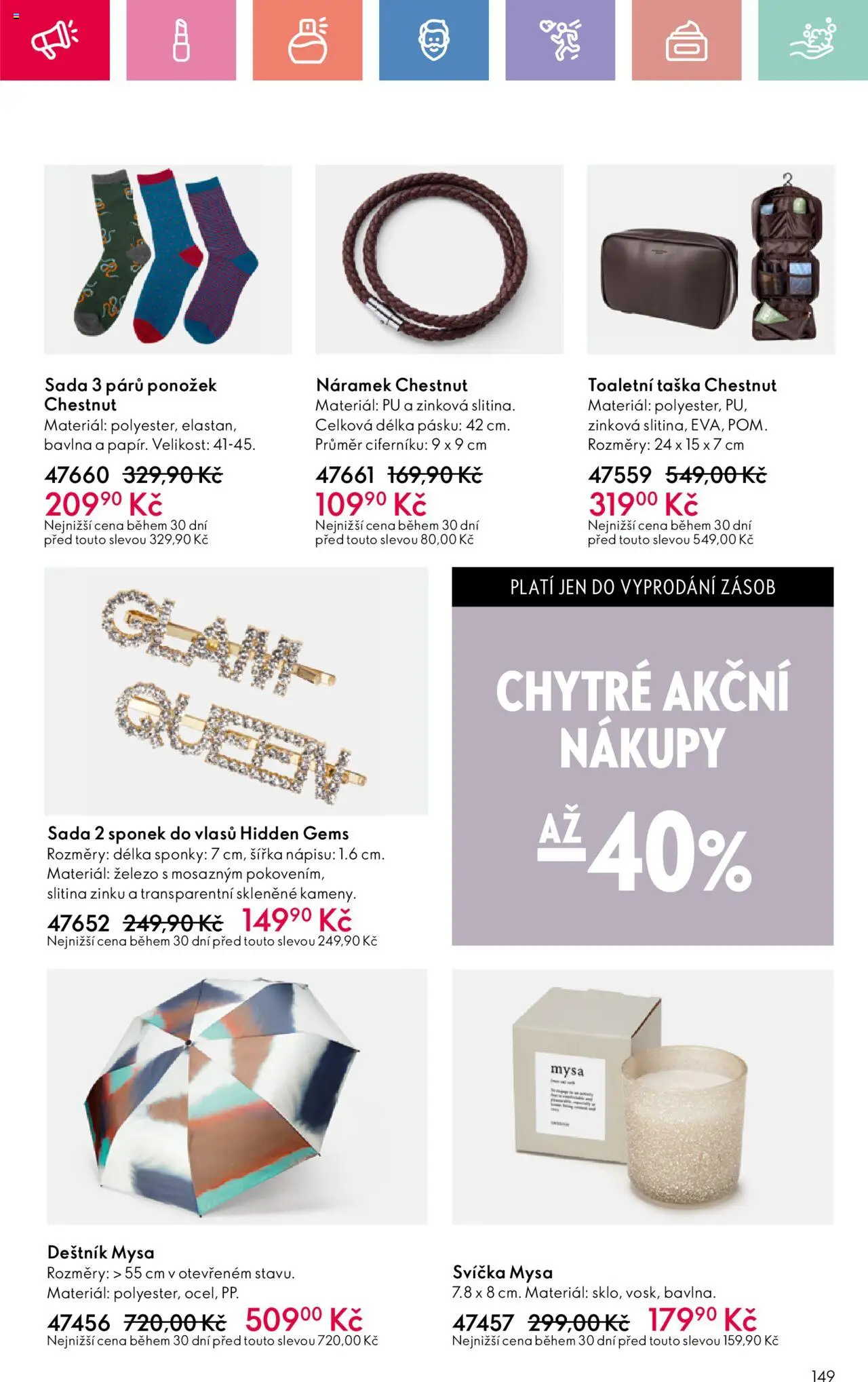 Oriflame katalog č.08/2025 od 25.05.2025 | Strana: 149 | Produkty: Deštník, Taška, Svíčka