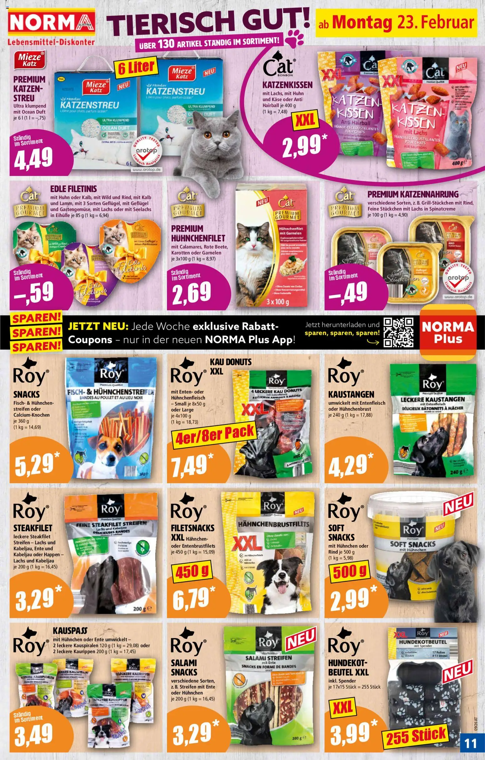 Norma Flugblatt gültig ab 23.02.2026 | Seite: 11 | Produkte: Kissen, Duft, Salami, Fisch