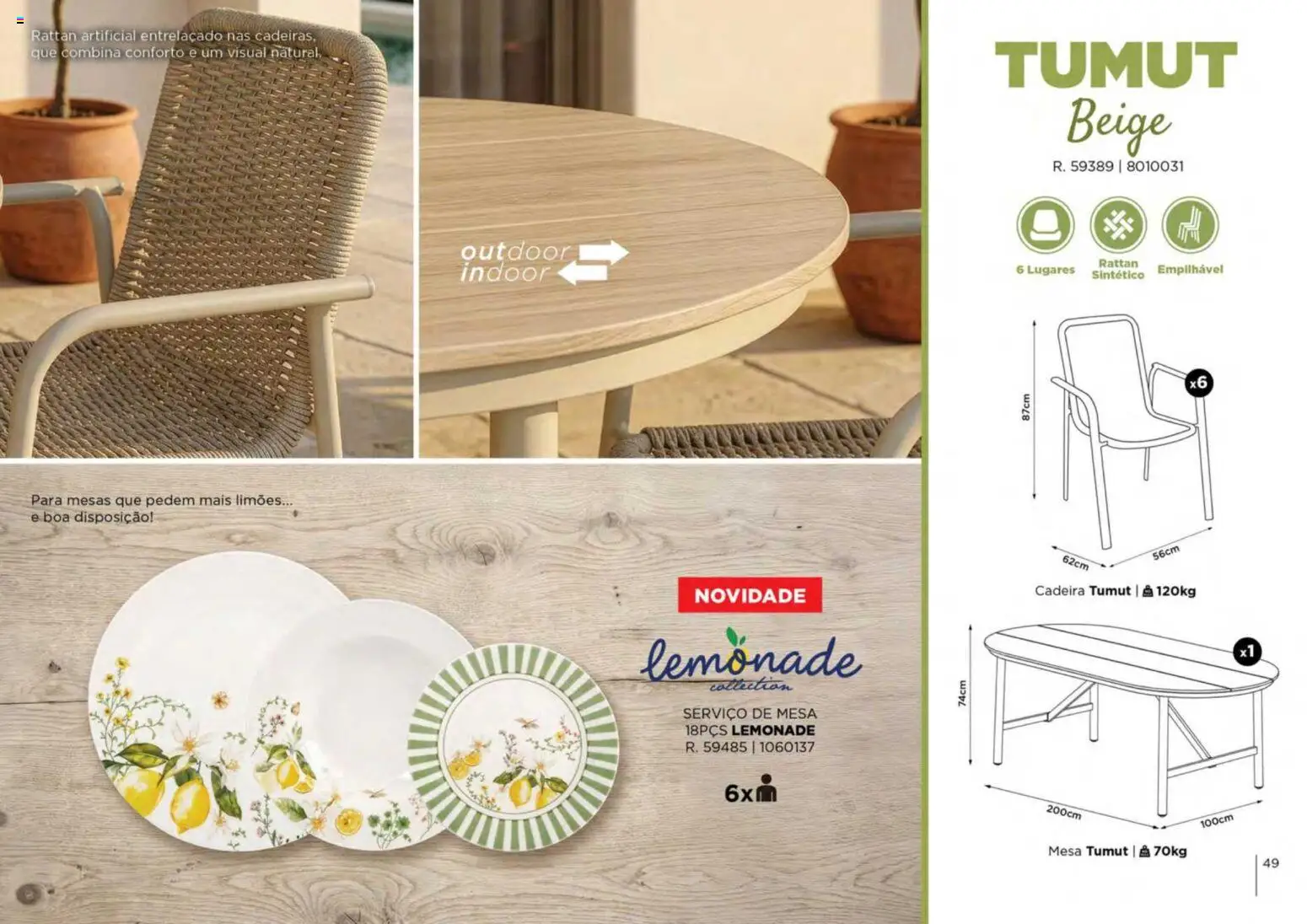 Espaço Casa folheto Ar Livre 2026 │ válido de 07.03.2026 | Página: 49 | Produtos: Limões, Mesa, Cadeira
