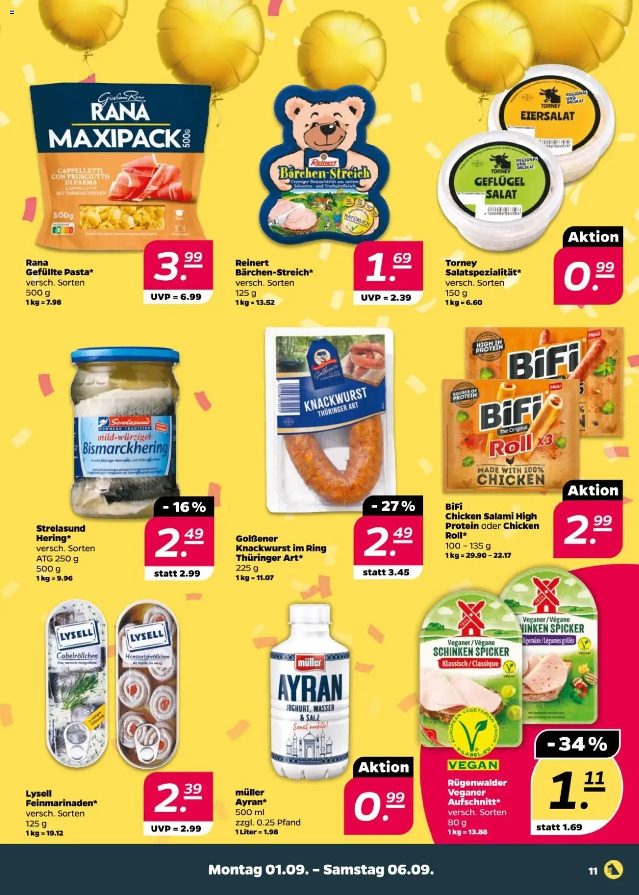 Netto Prospekt 	 - gültig ab dem 01.09.2025 | Seite: 11 | Produkte: Bifi, Salami, Schinken, Salat