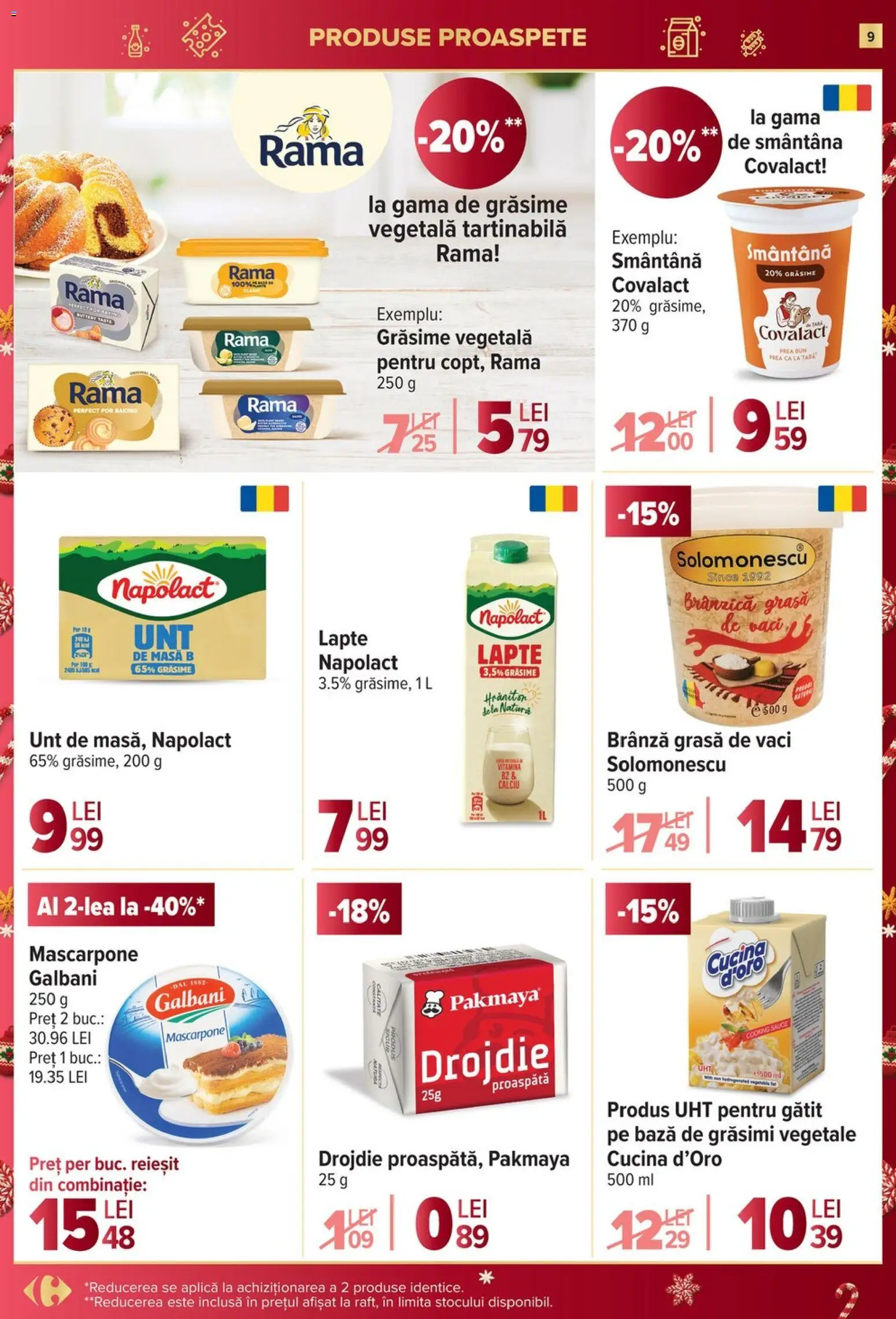 Noul catalog Carrefour – valabil de la 10.12.2025 | Pagină: 9 | Produse: Masă, Lapte, Unt, Brânză