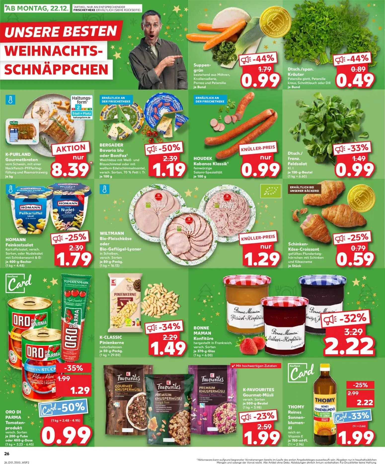 Kaufland prospekt Jena	 – gültig ab 18.12.2025 | Seite: 26 | Produkte: Sonnenblumenol, Petersilie, Salami, Salat