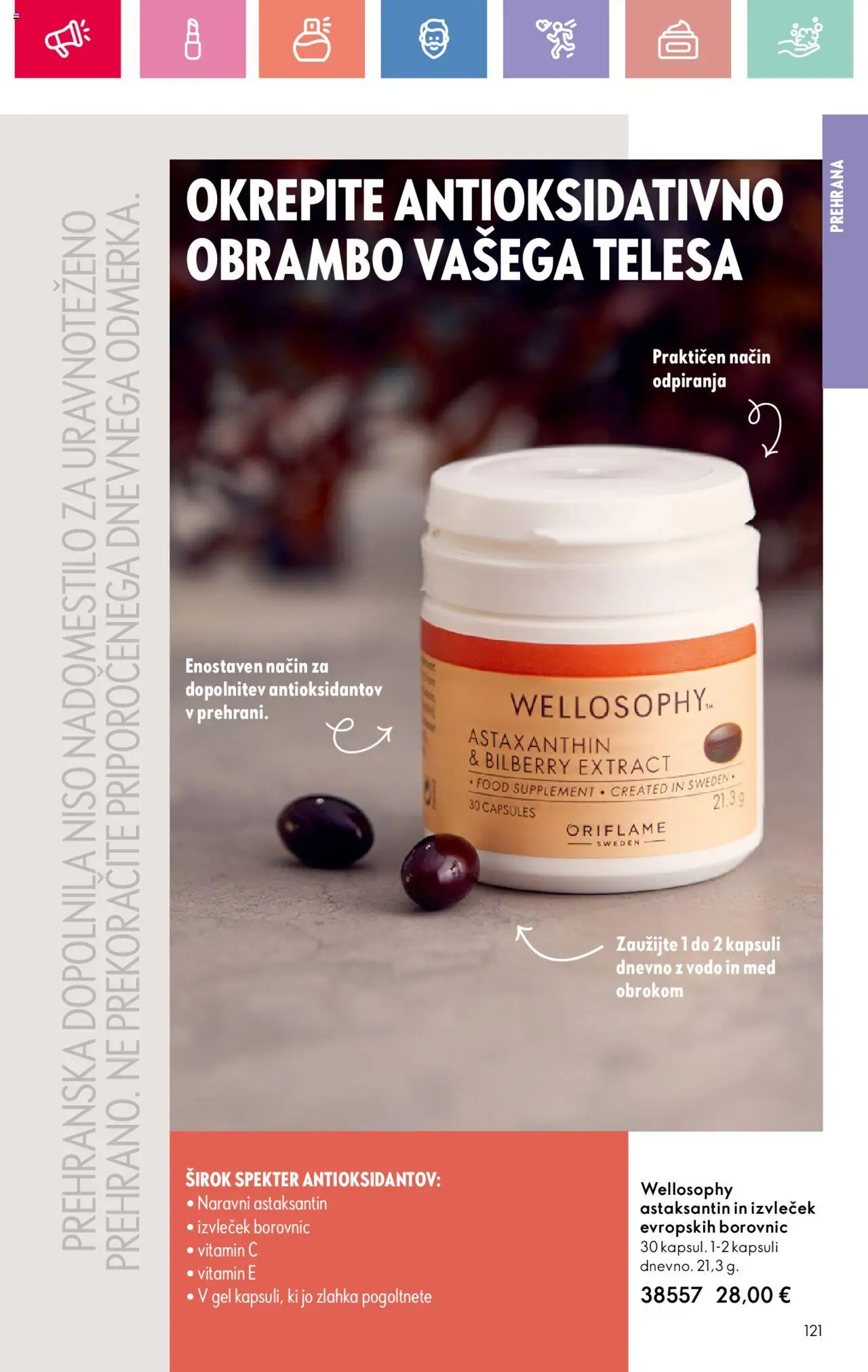 Oriflame katalog 11 │ velja od 03.08.2025 | Stran: 121 | Izdelki: Prehranska dopolnila