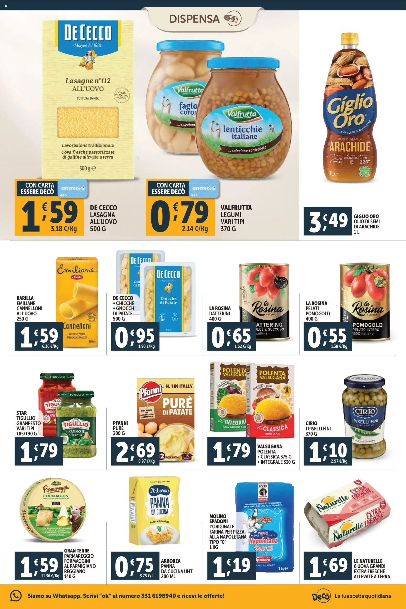 Volantino Decò del 30.01.2026 | Pagina: 9 | Prodotti: Legumi, Uova, Patate, Lenticchie