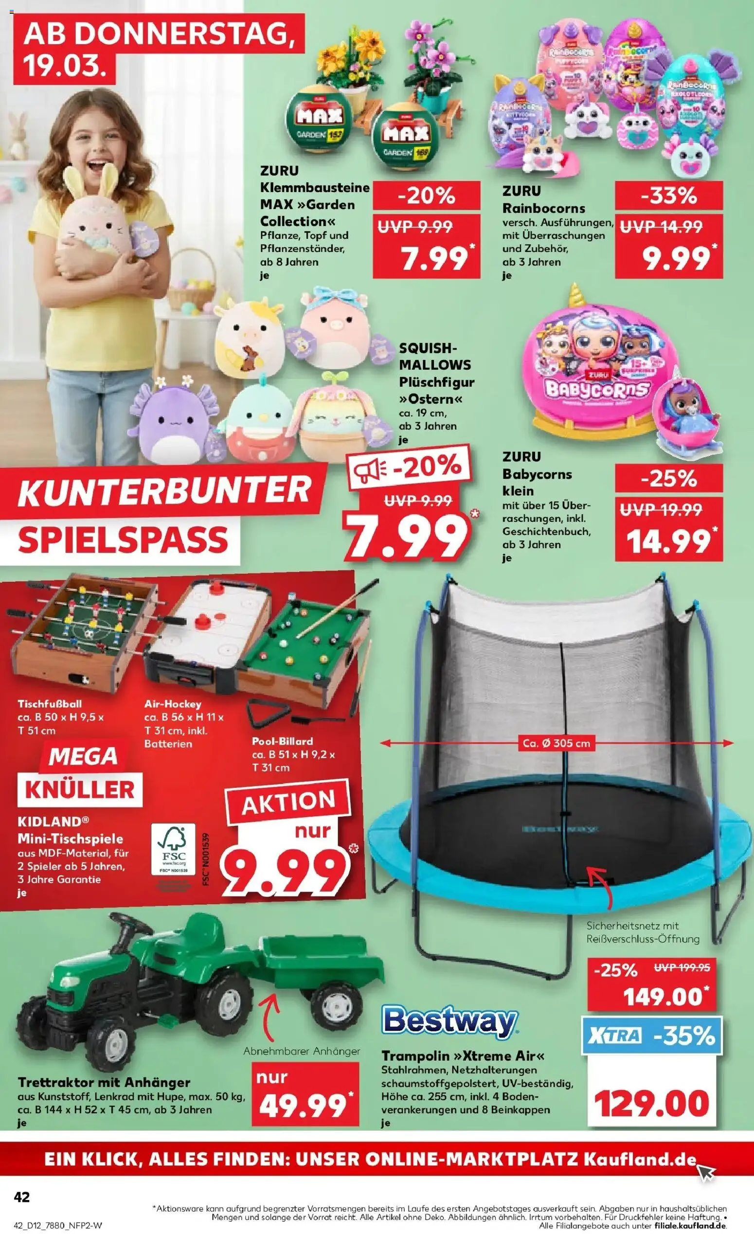 Kaufland Prospekt Bad Segeberg	 – gültig ab 19.03.2026 | Seite: 42 | Produkte: Batterien, Trampoline, Football