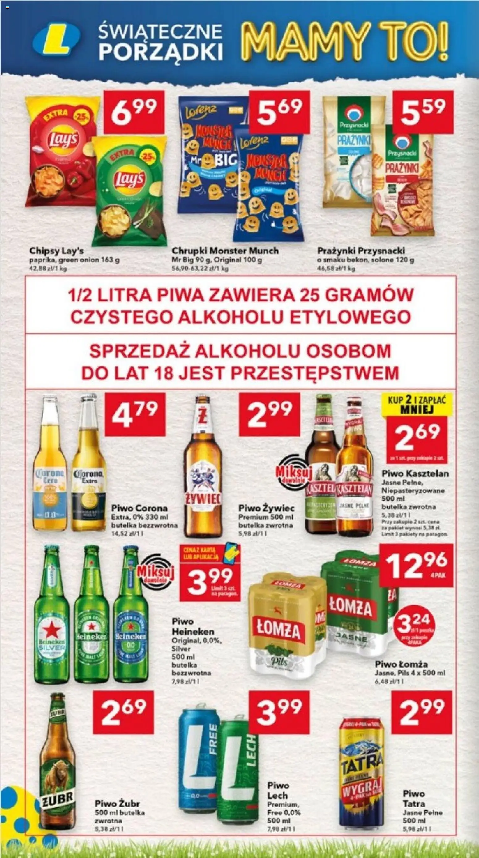 Lewiatan gazetka - Ostrów Wielkopolski od 26.03.2026 | Strona: 14 | Produkty: Piwo żubr, Karta, Chipsy, Piwo