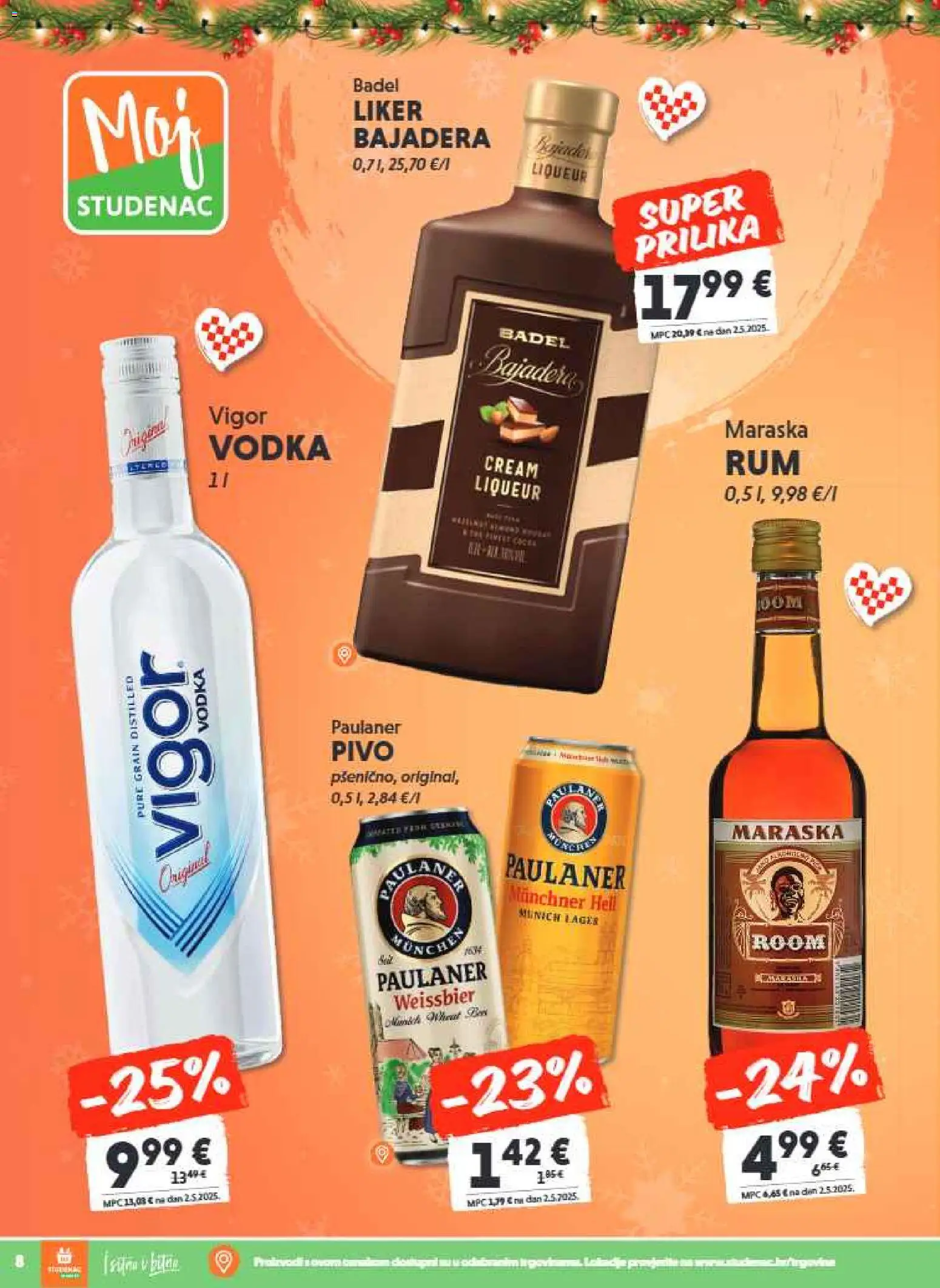 Studenac katalog | vrijedi od 17.12.2025 | Stranica: 8 | Proizvodi: Hell, Pivo, Liker, Vodka
