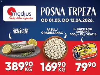 Medius katalog Posna trpeza - pregled Medius kataloga - važi od 01.03.2026