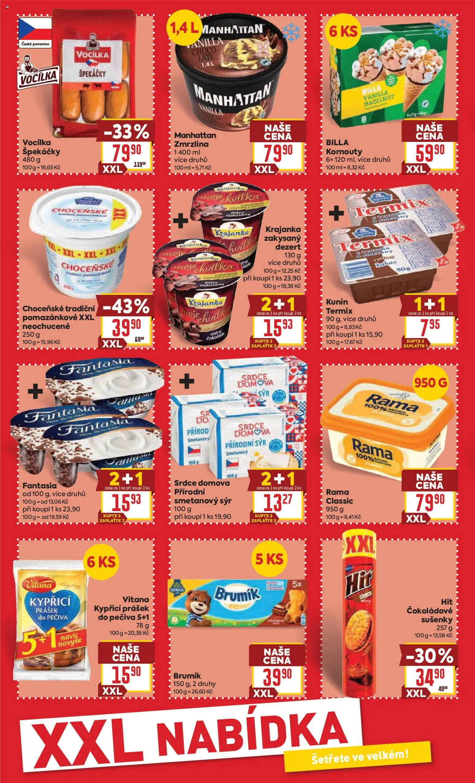 Billa Velký leták od 25.02.2026 | Strana: 14 | Produkty: Zmrzlina, Rama, Smetanový sýr, Sušenky