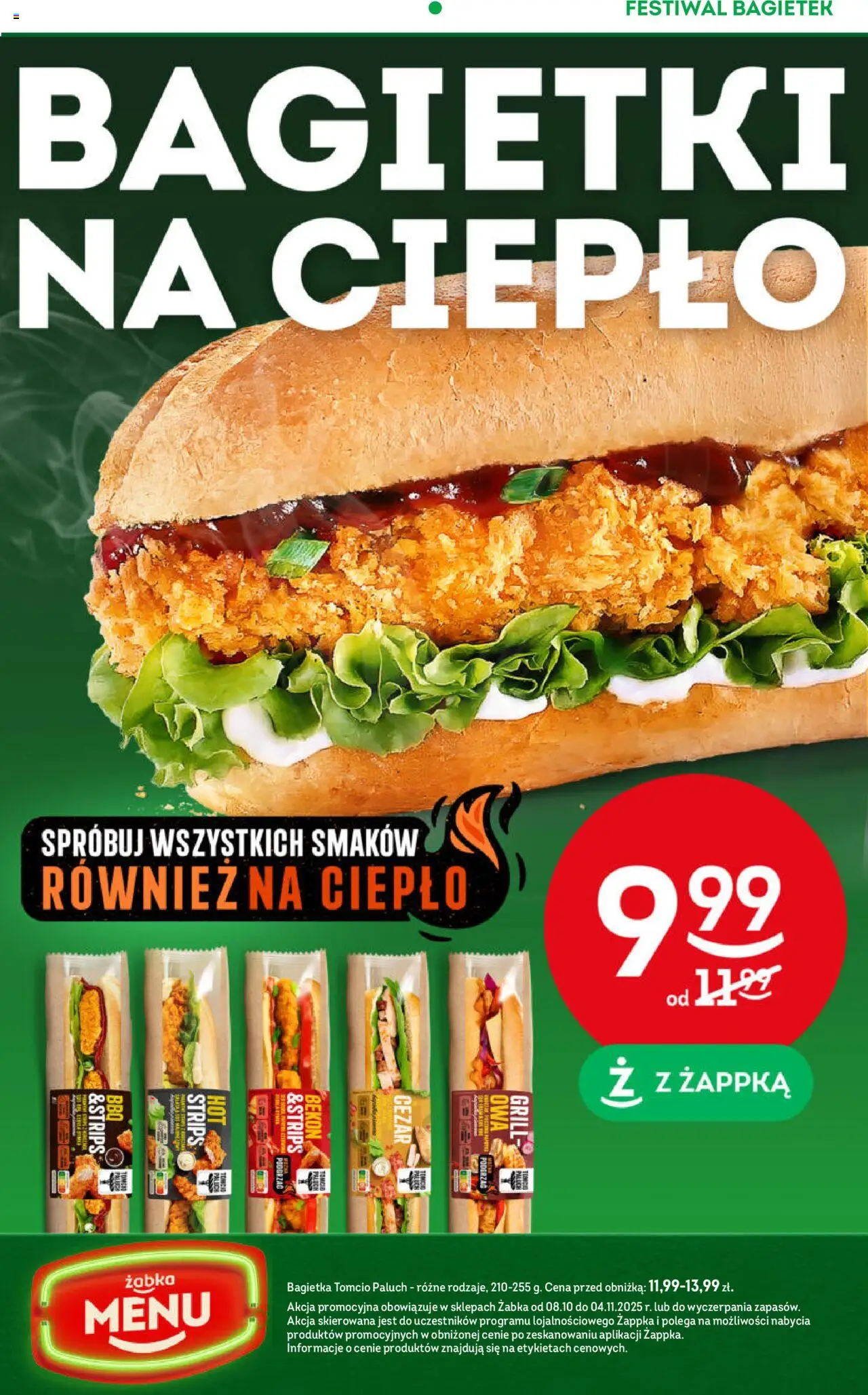 Żabka Gazetka od 08.10.2025 | Strona: 4 | Produkty: Grill, Bagietka