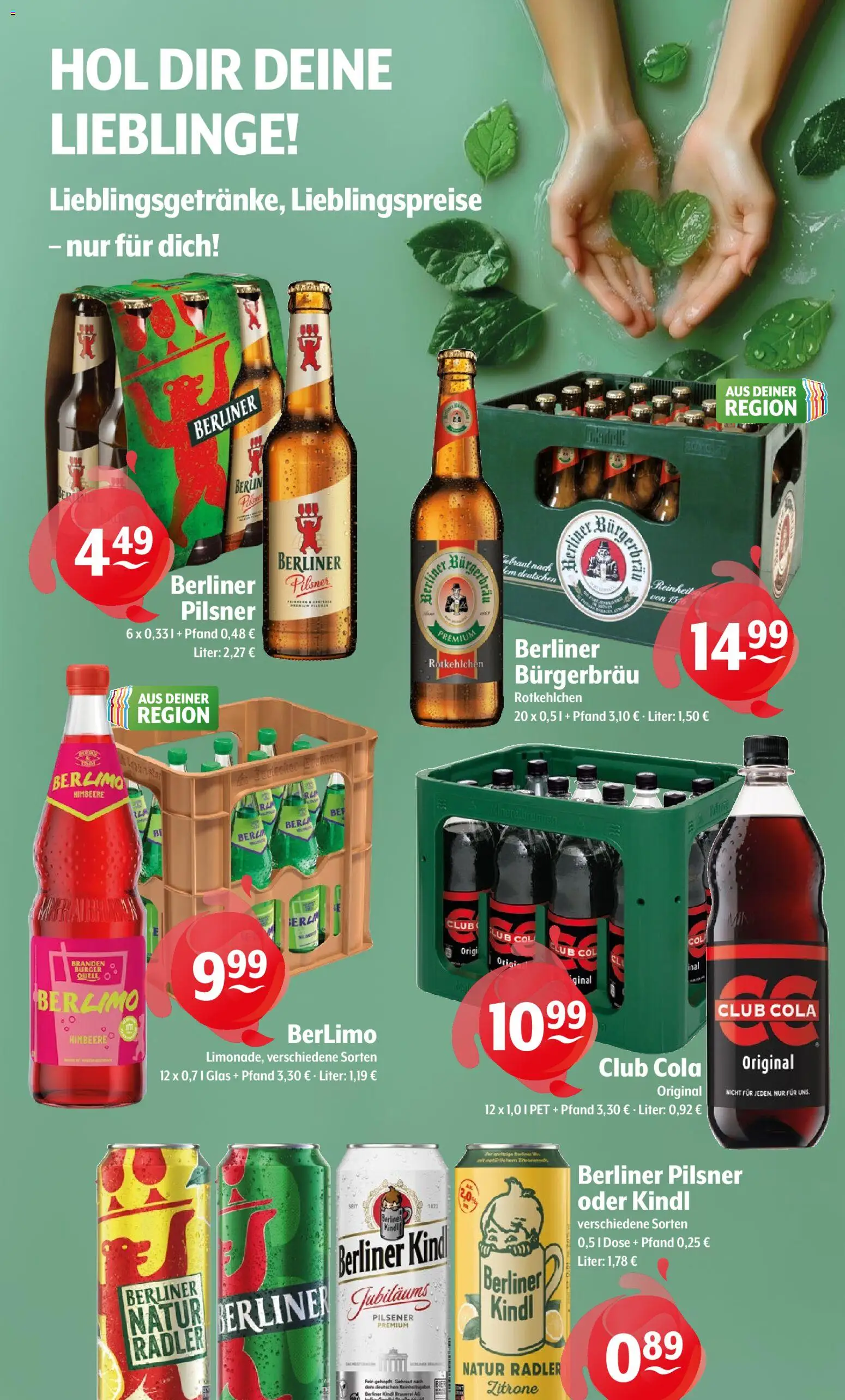 Trink und Spare Prospekt – gültig ab 19.01.2026 | Seite: 11 | Produkte: Berliner, Cola, Himbeere, Berliner pilsner