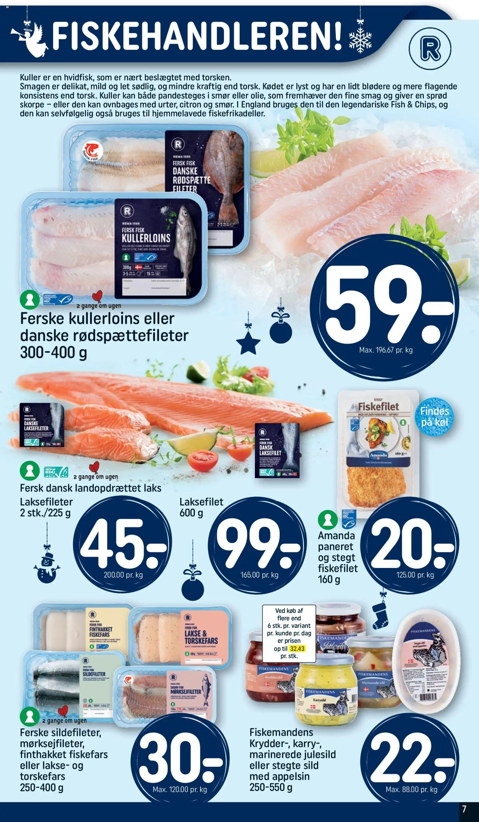 Rema 1000 tilbudsavis – gyldig fra 16.11.2025 | Side: 7 | Produkter: Karry, Fisk, Sild, Søm
