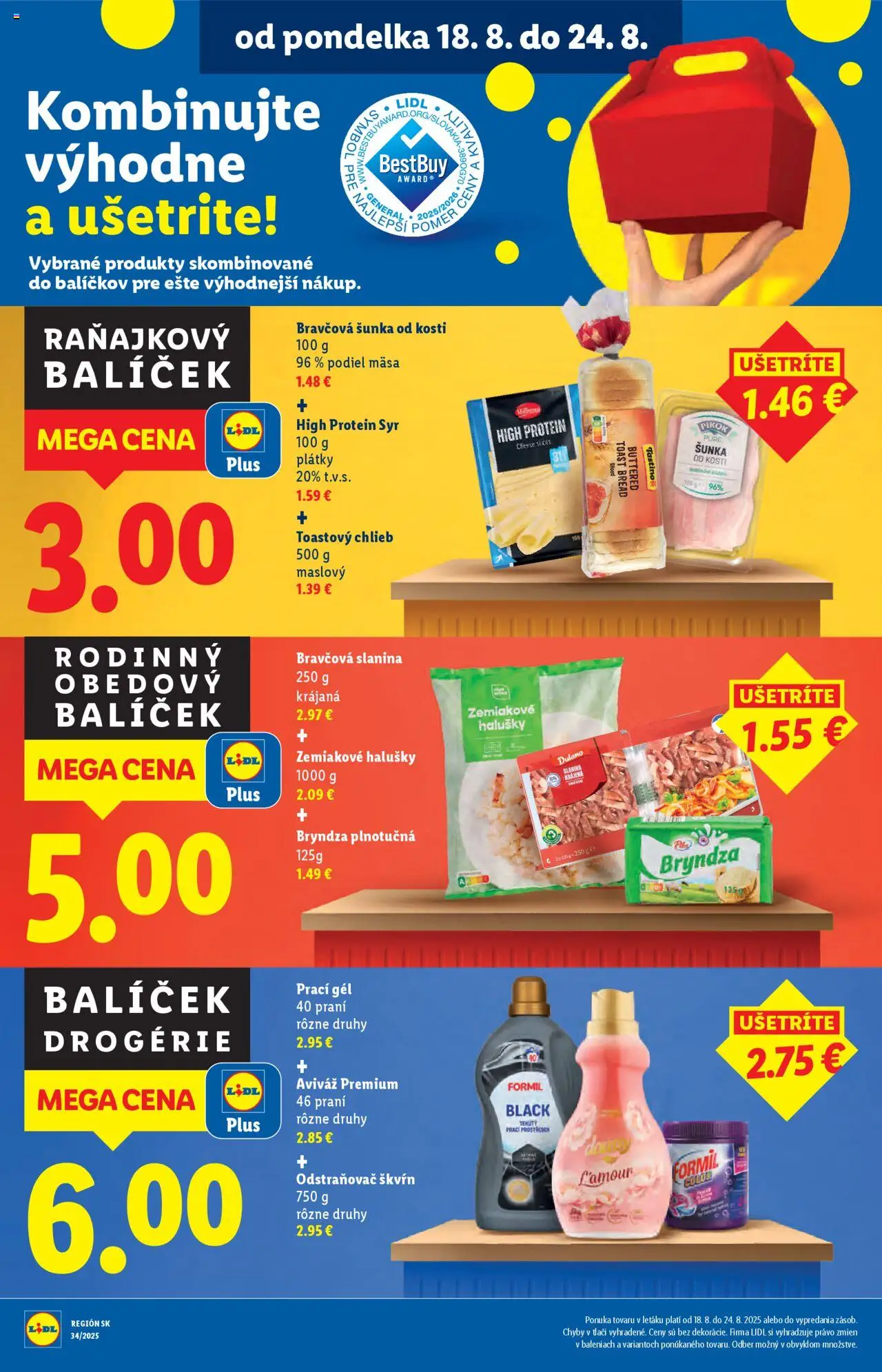 Lidl leták │ platný od 18.08.2025 | Strana: 37 | Produkty: Syr, Šunka, Bryndza, Aviváž