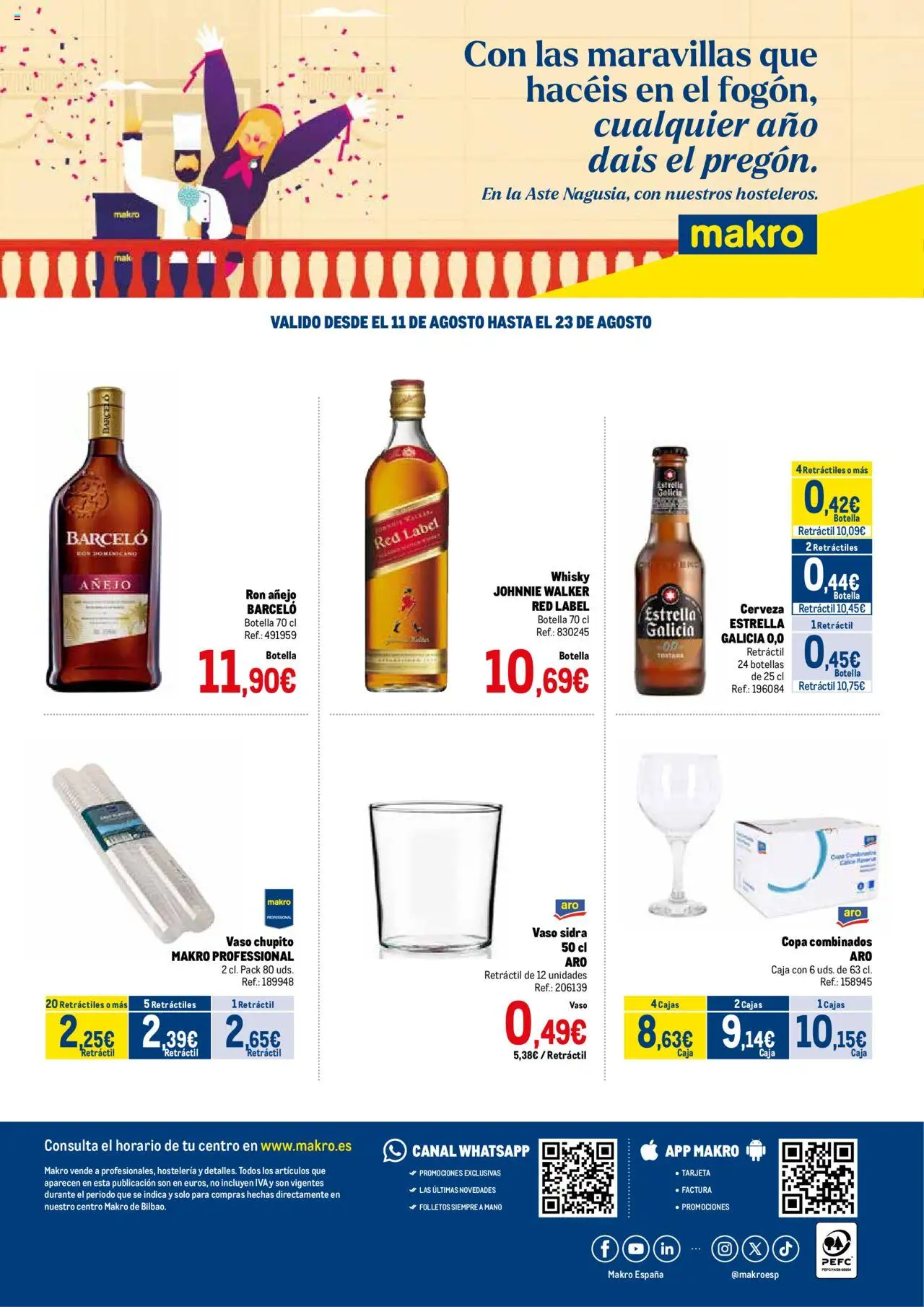 Makro - Fiesta Aste Nagusia Bilbao │ válido desde el 11.08.2025 | Página: 4 | Productos: Ron, Cerveza, Whisky, Caja