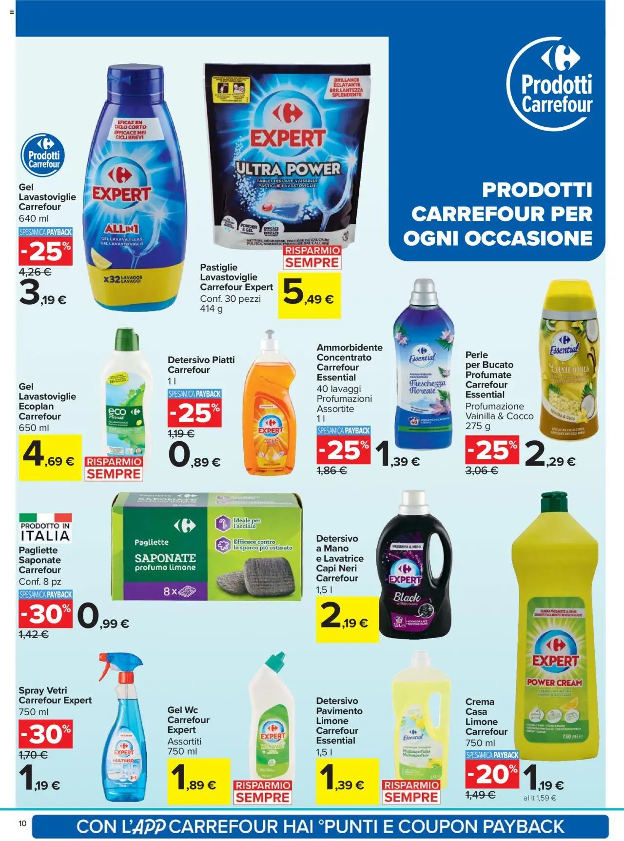 Volantino Carrefour del 21.08.2025 | Pagina: 10 | Prodotti: Ammorbidente, Pavimento, Limone, Profumo