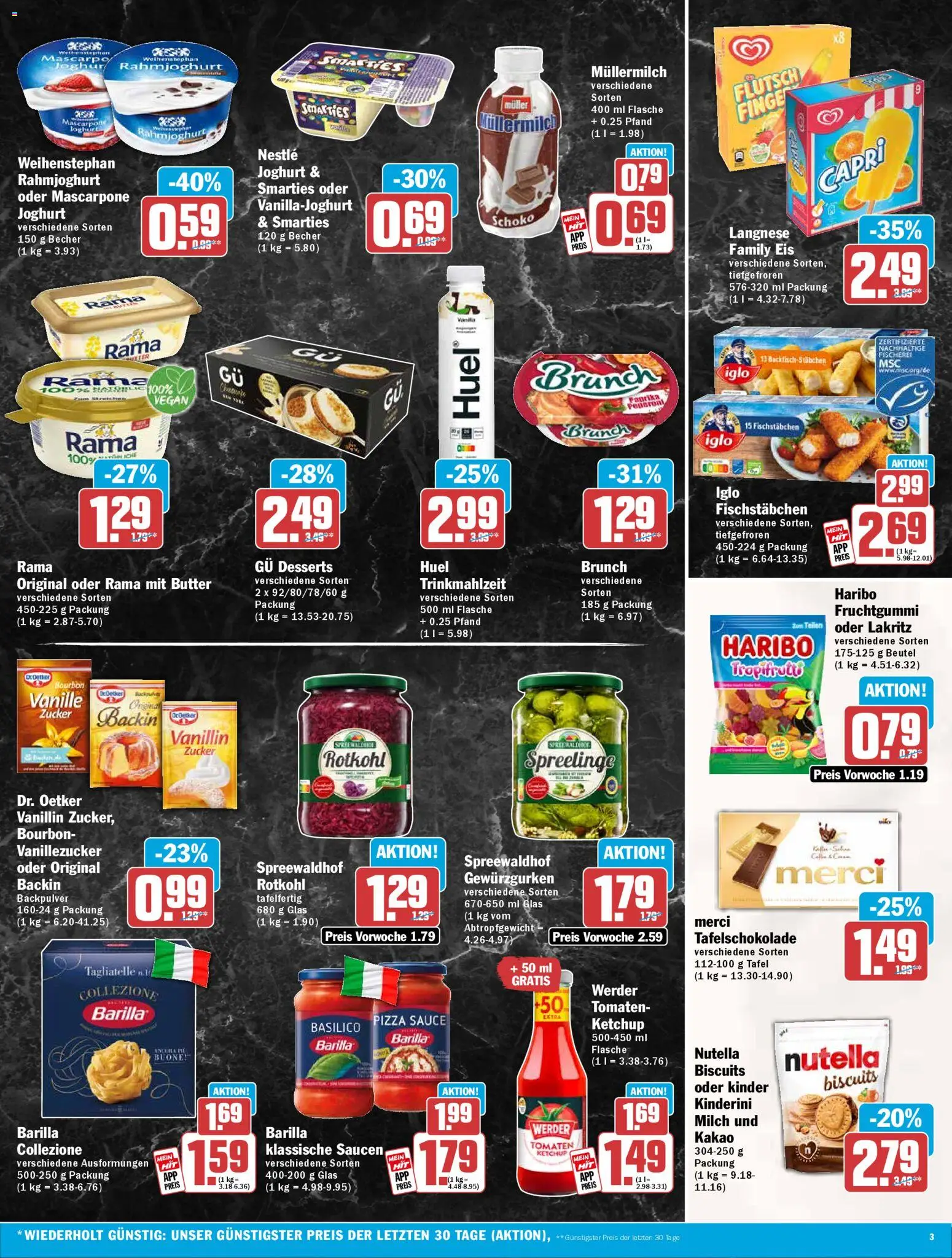 HIT Prospekt 	 – gültig ab 23.02.2026 | Seite: 3 | Produkte: Joghurt, Smarties, Fischstabchen, Bourbon