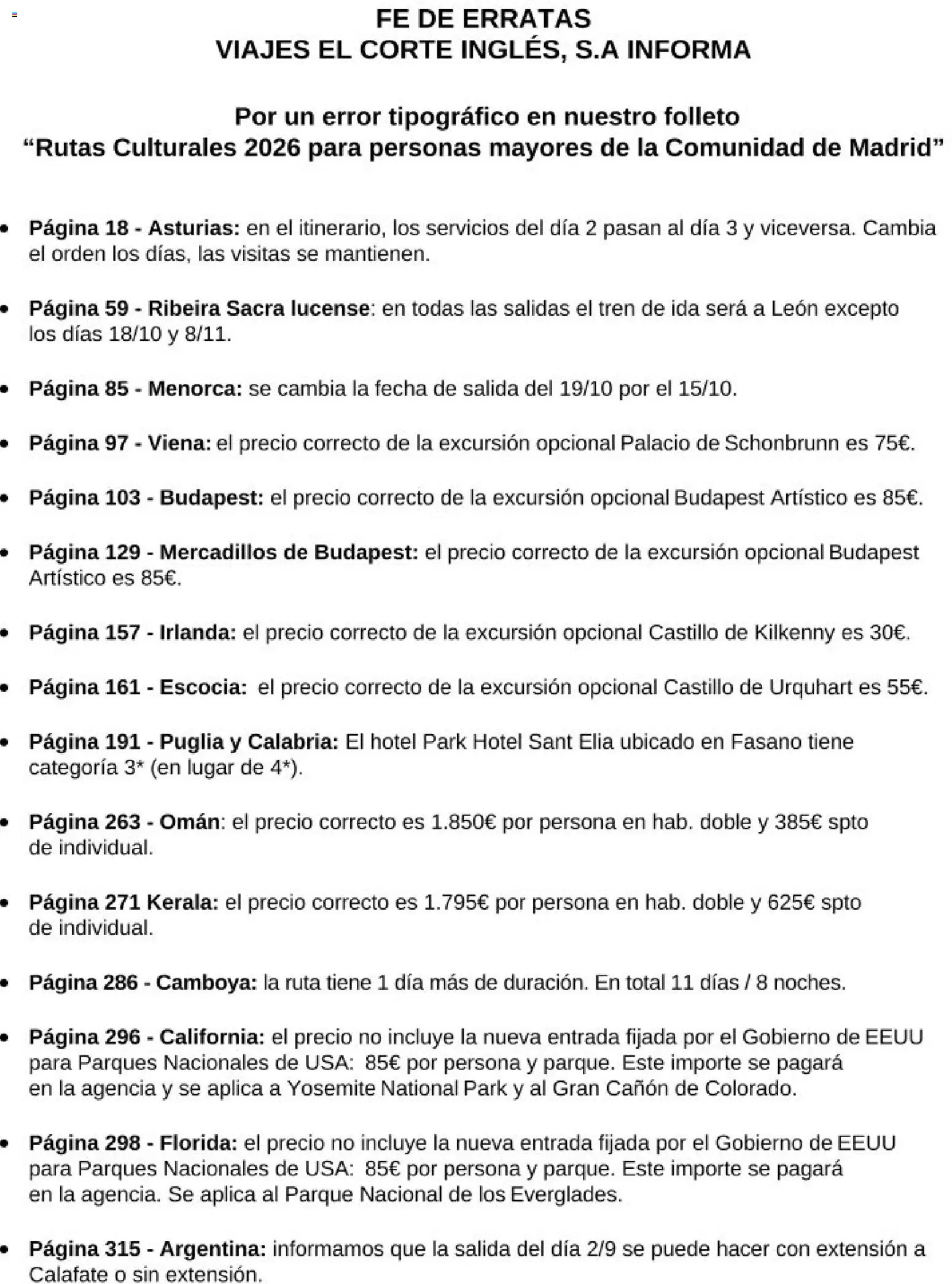 Viajes El Corte Inglés Rutas Culturales de la Comunidad de Madrid │ válido desde el 01.04.2026 | Página: 357
