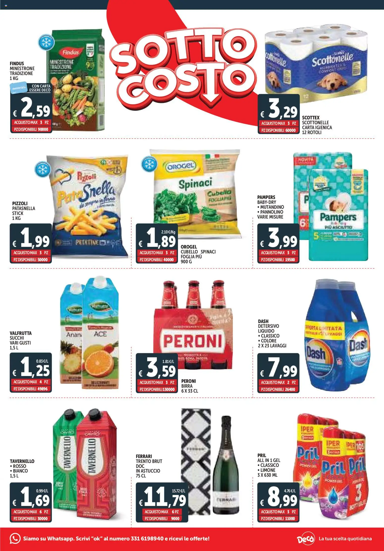 Volantino Decò del 07.11.2025 | Pagina: 3 | Prodotti: Minestrone, Carta igienica, Birra, Astuccio