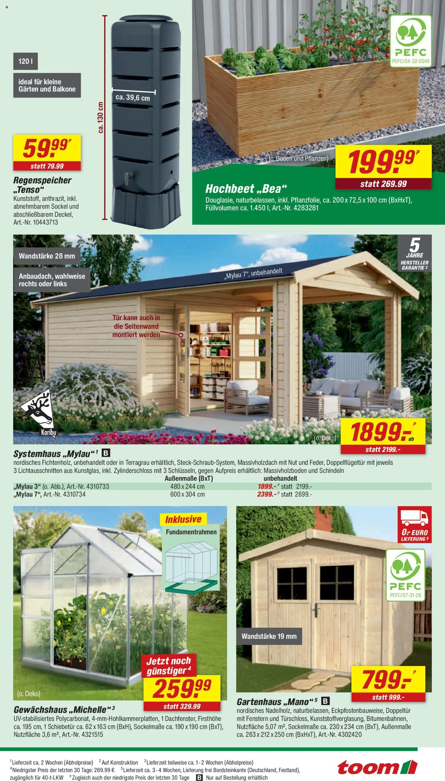 Toom Baumarkt Prospekt 	 – gültig ab 25.04.2026 | Seite: 9 | Produkte: Hochbeet, Tür