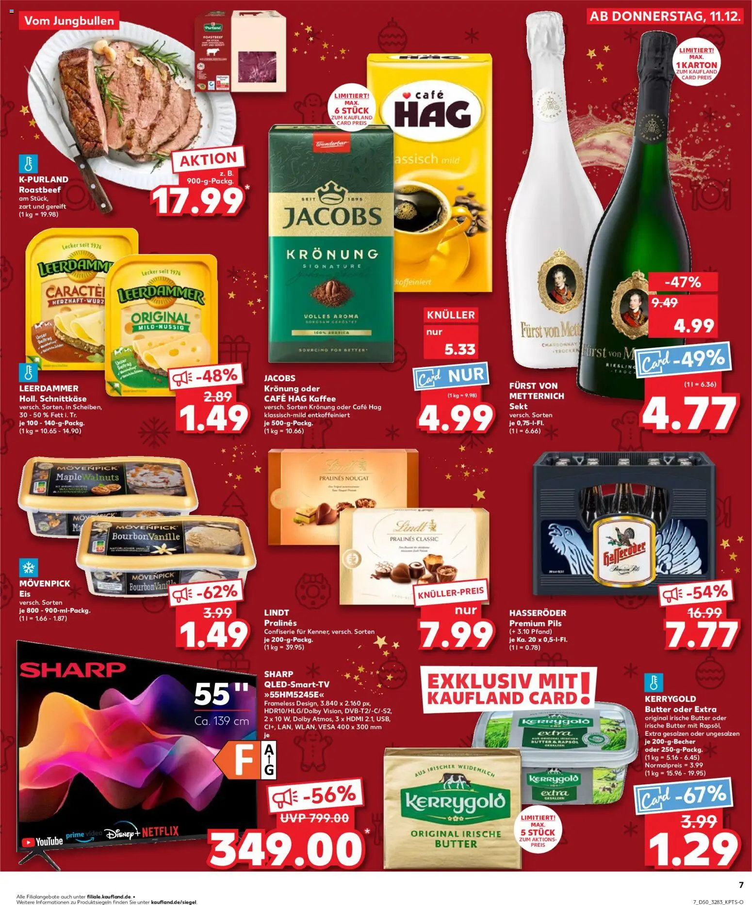 Kaufland prospekt Potsdam	 – gültig ab 14.12.2025 | Seite: 7 | Produkte: Furst von metternich, Rapsöl, Smart TV, Roastbeef