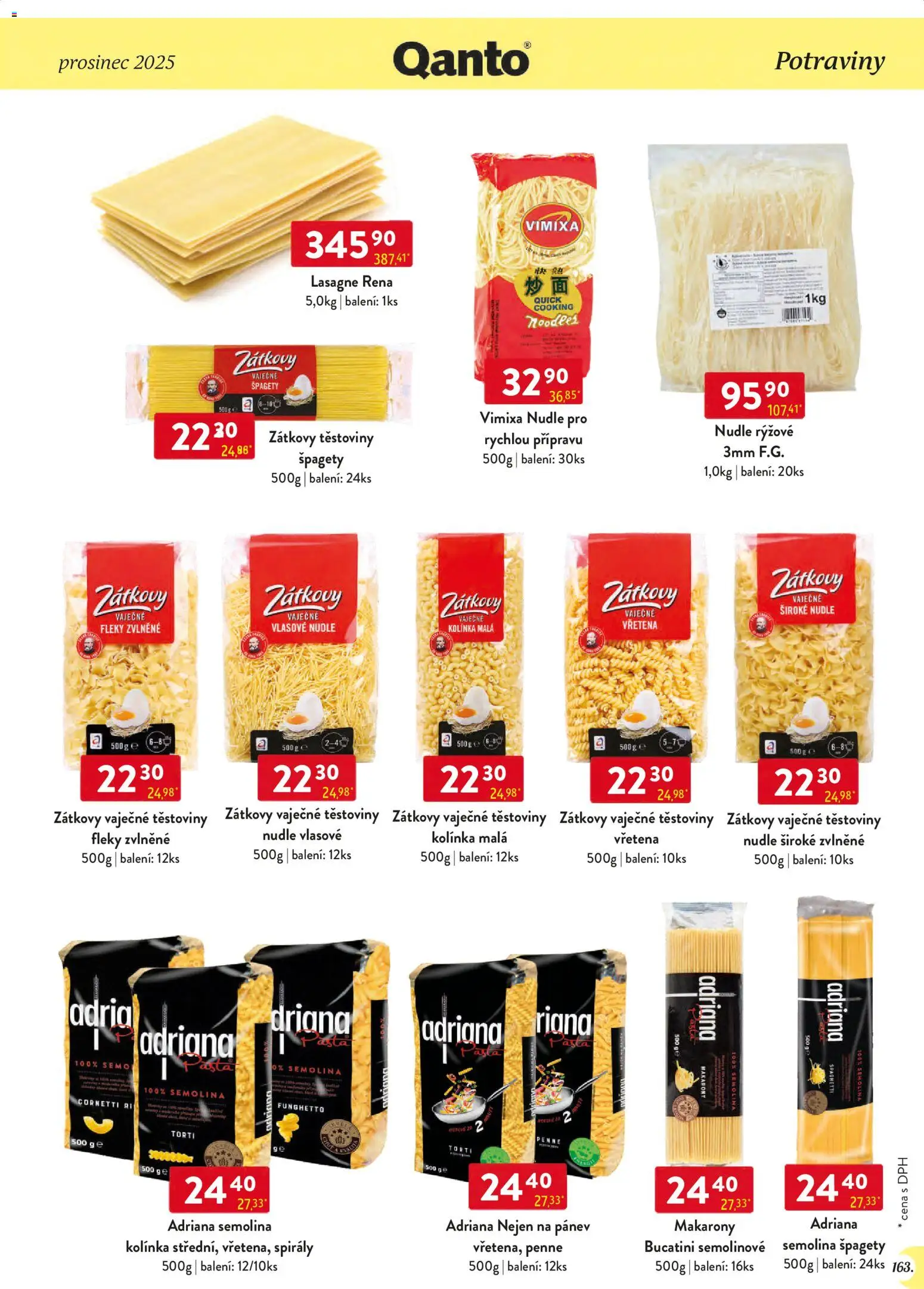 Astur & Qanto leták - Velkoobchod 12/2025 od 01.12.2025 | Strana: 163 | Produkty: Penne, Těstoviny, Lasagne, Semolina
