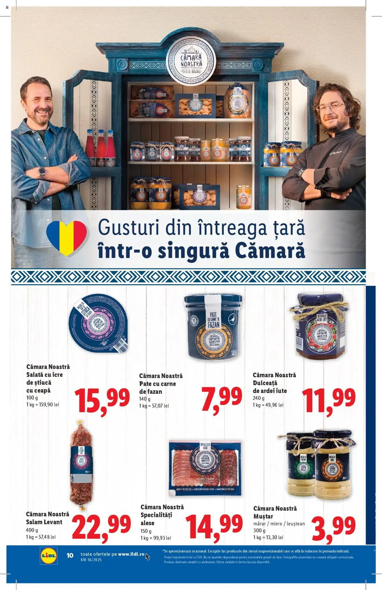 Catalog Lidl – valabil de la 01.09.2025 | Pagină: 10 | Produse: Pate, Ardei iute, Salam, Muștar