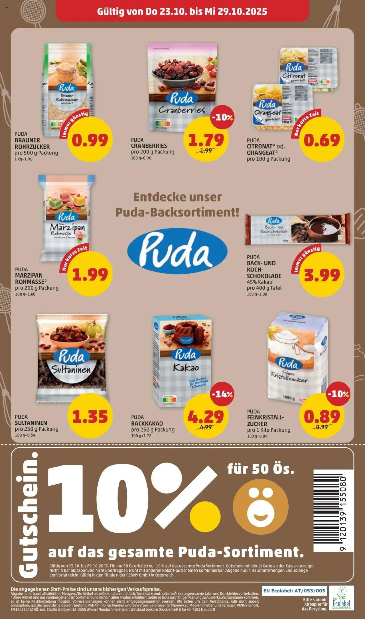 Penny Markt - Backzeit ist Familienzeit gültig ab 23.10.2025 | Seite: 4 | Produkte: Zucker, Schokolade