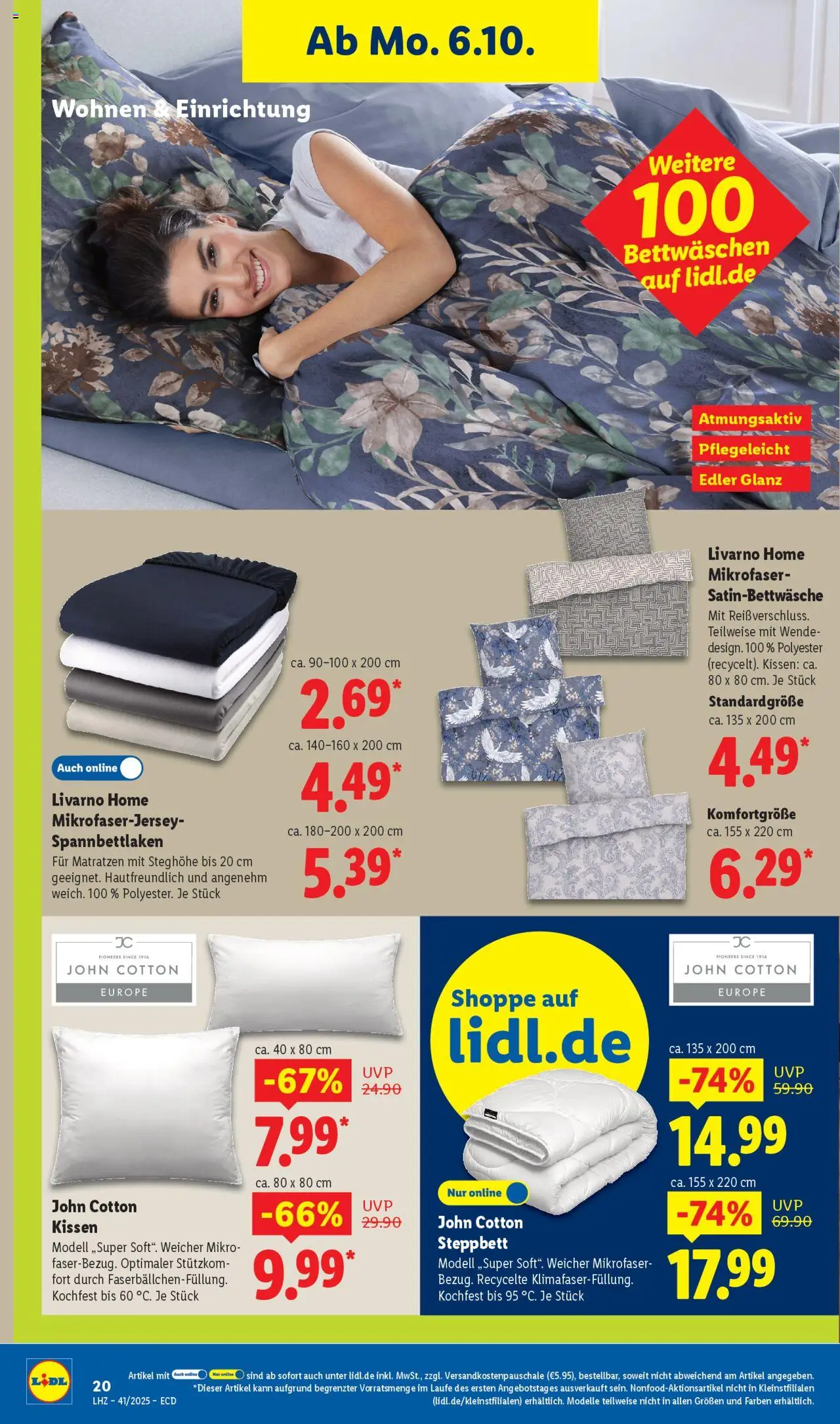 Lidl Prospekt Gundelsheim – gültig ab 06.10.2025 | Seite: 12 | Produkte: Kissen