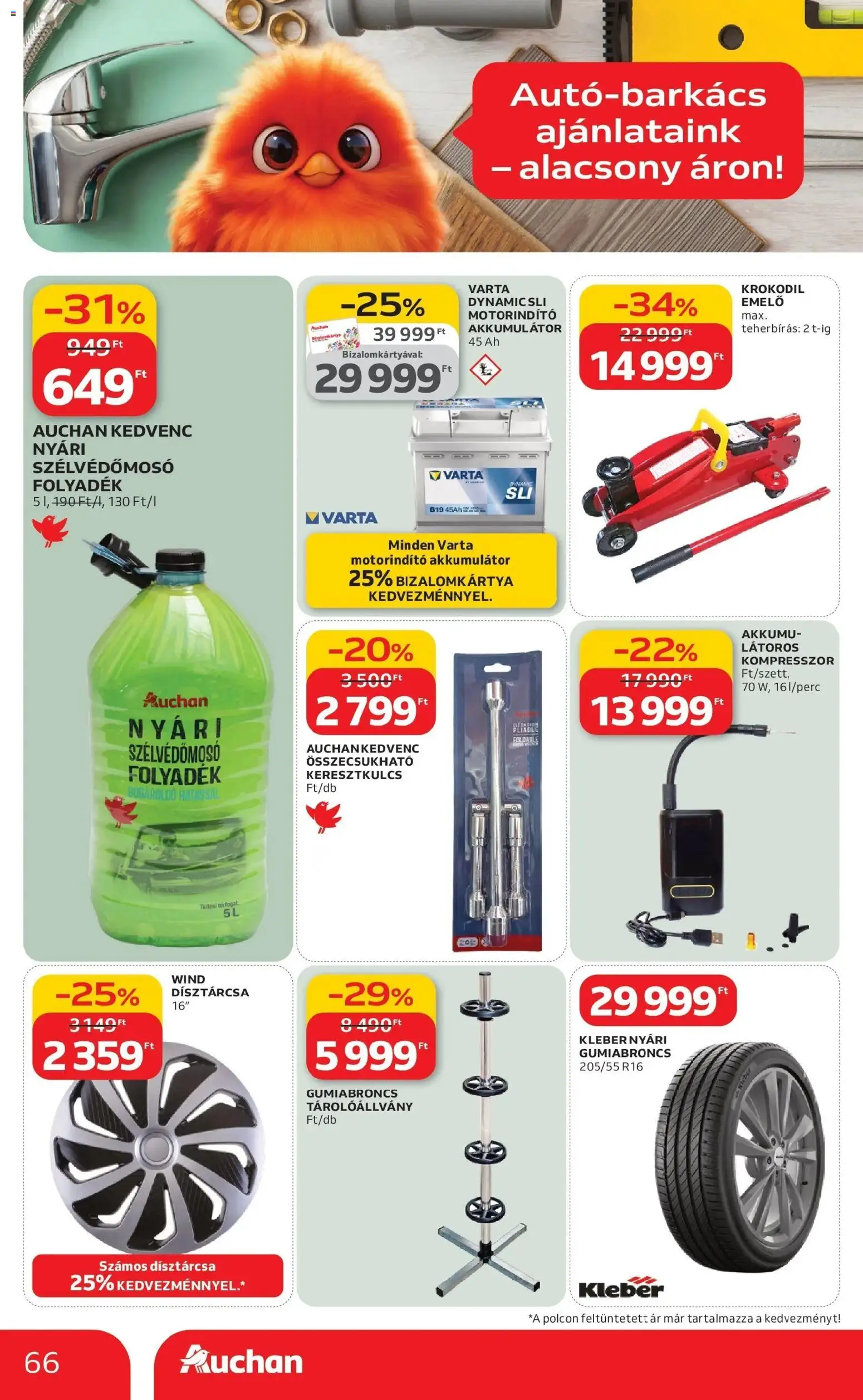 Auchan akciós ujság - amely érvényes a következő dátumtól: 12.03.2026 | Oldal: 66 | Termékek: Kompresszor, Akkumulátor