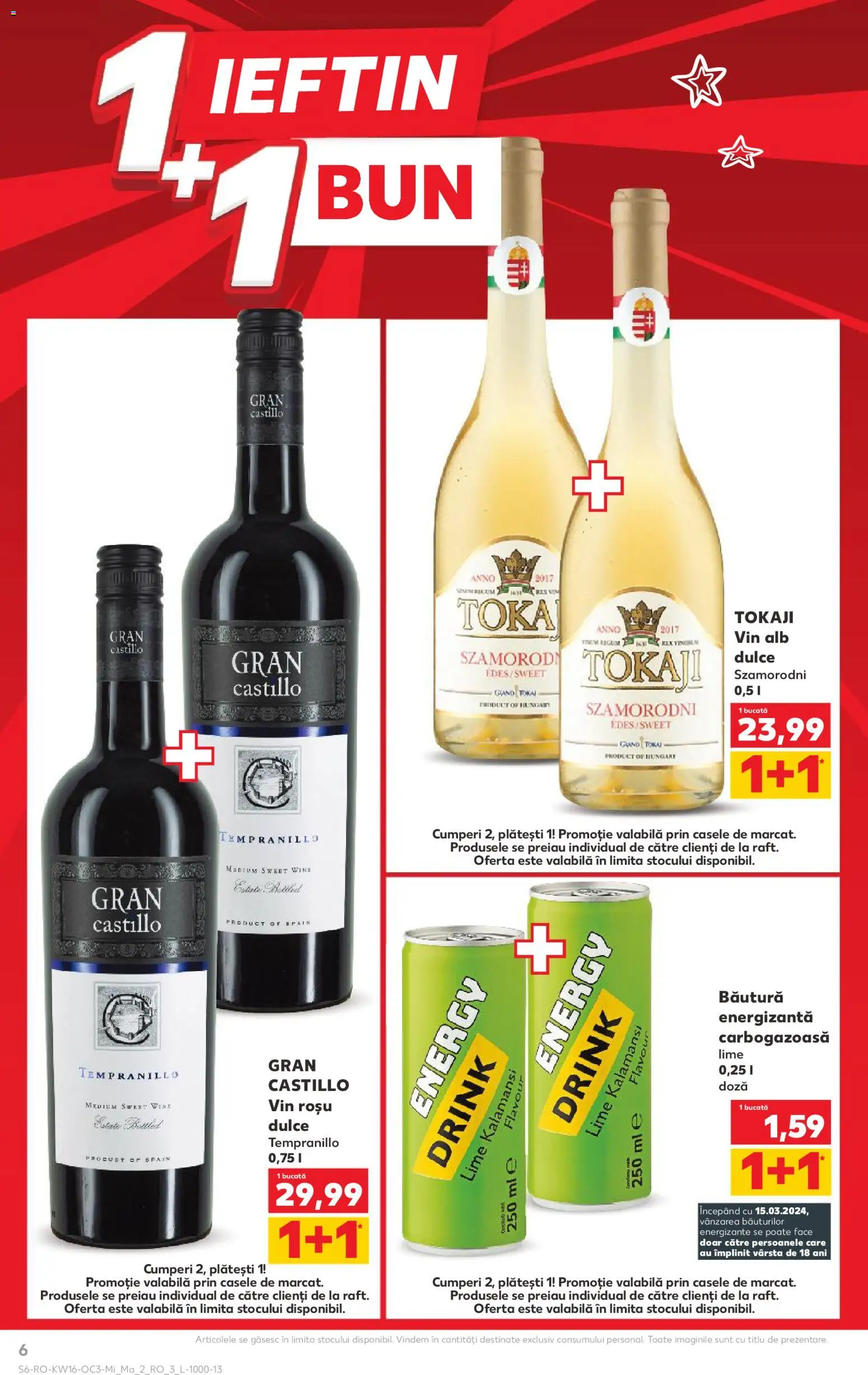 Noul catalog Kaufland – valabil de la 15.04.2026 | Pagină: 6 | Produse: Lime, Vin, Băutură energizantă