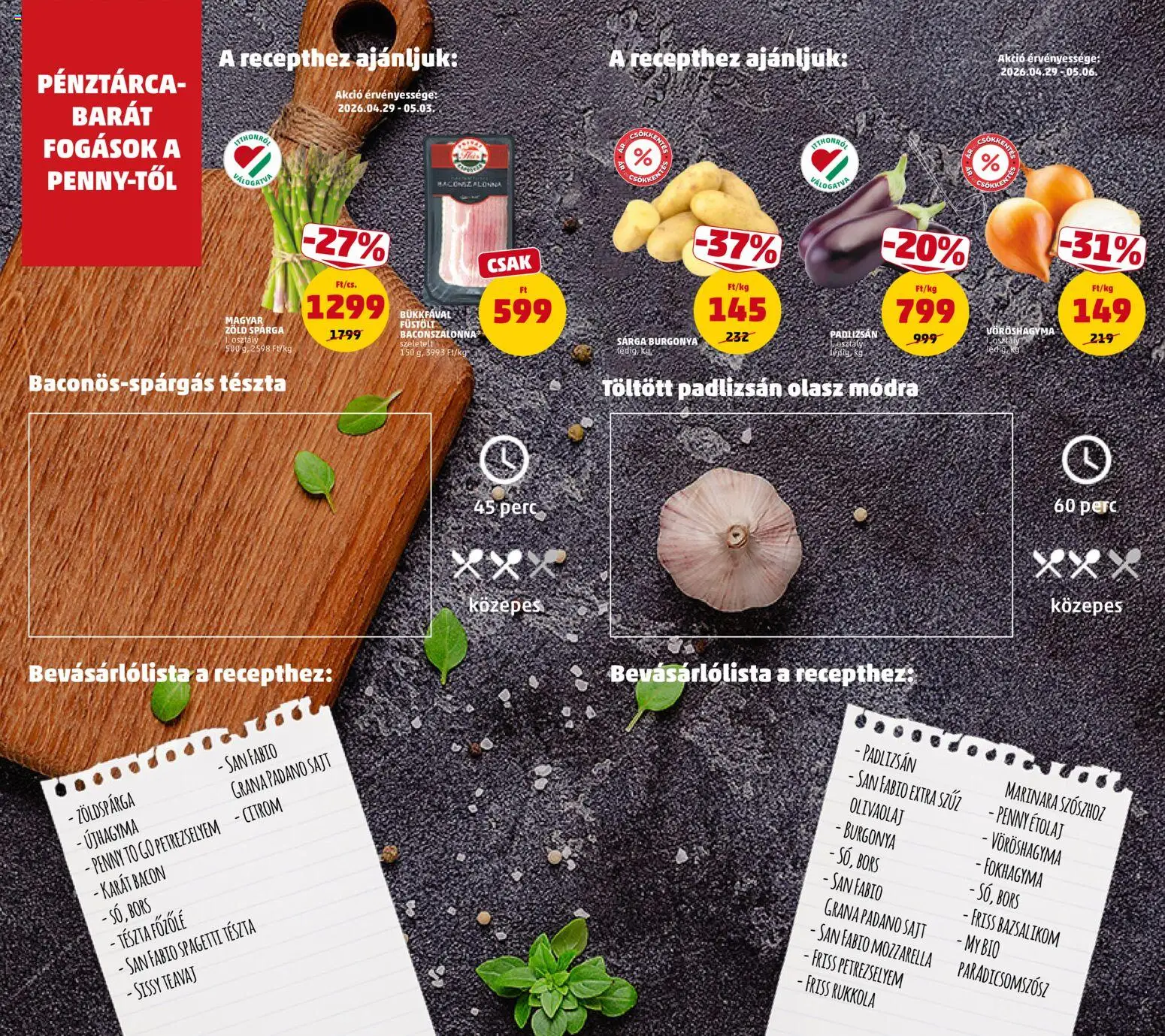 PENNY akciós ujság - amely érvényes a következő dátumtól: 29.04.2026 | Oldal: 12 | Termékek: Zoldsparga, Vöröshagyma, Teavaj, Citrom