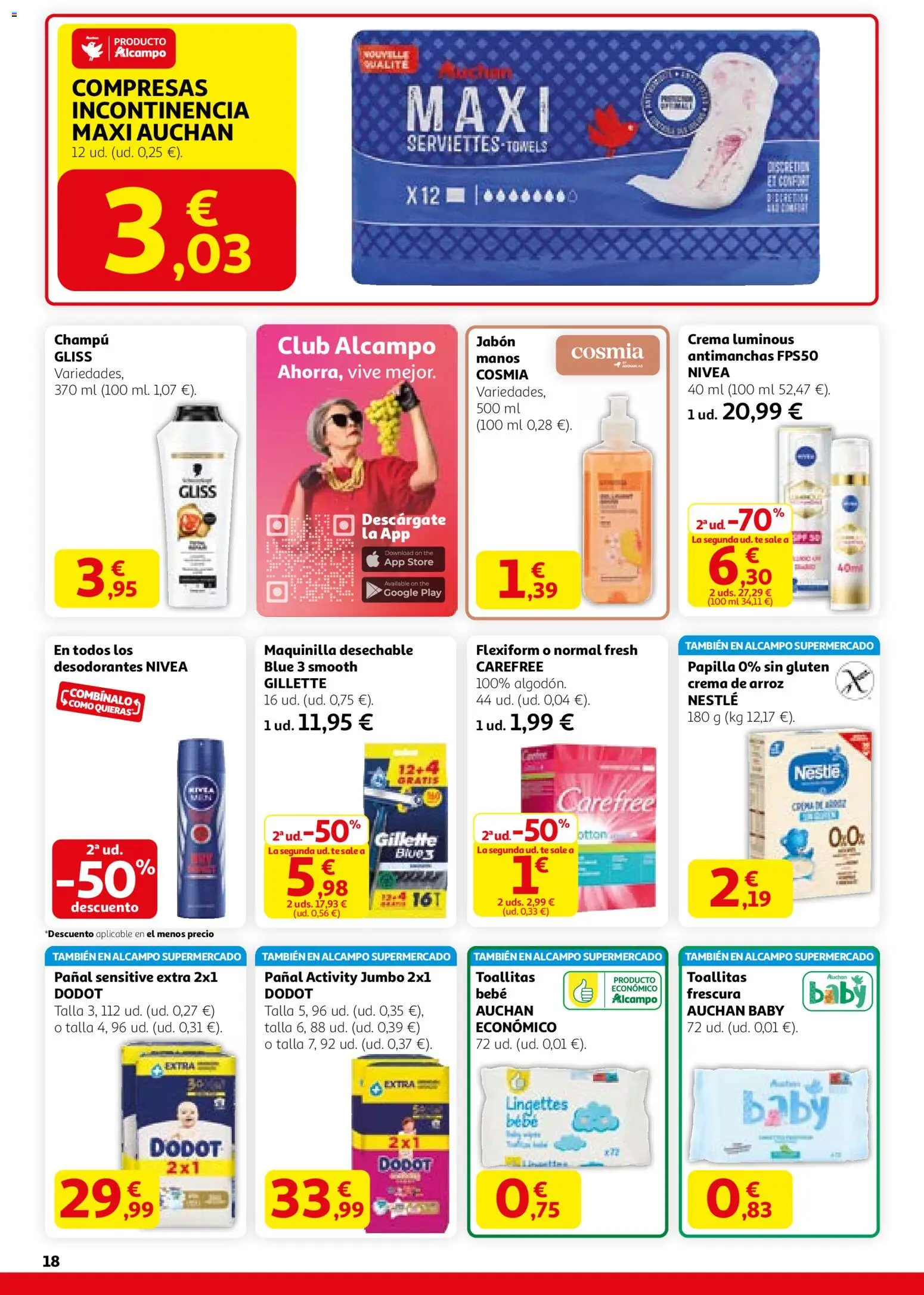 Alcampo -  HG Nacional Unificado │ válido desde el 29.01.2026 | Página: 18 | Productos: Jabón, Arroz, Crema, Té