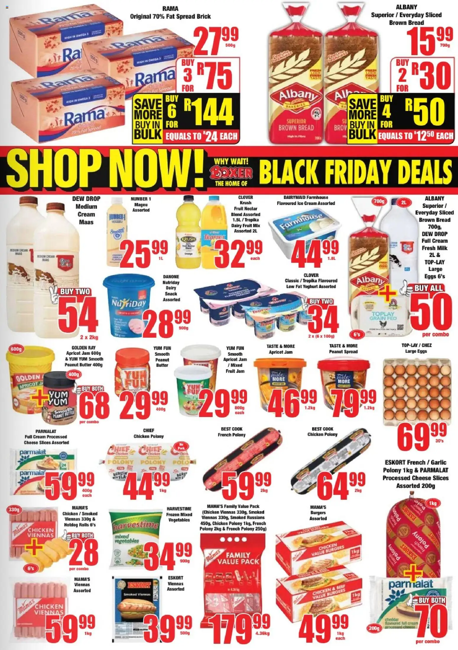 New Boxer catalogue – valid from 10.11.2025 | Page: 3 | Products: Polony, Burgers, Ice cream, Fruit