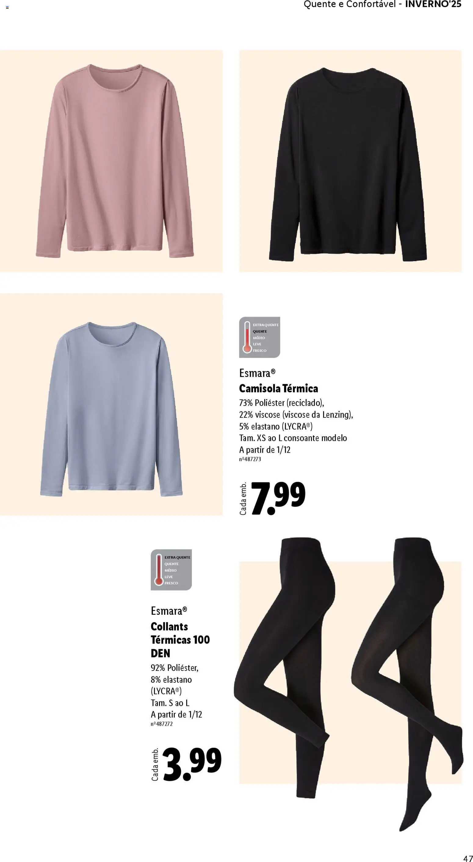 Lidl folheto │ válido de 01.12.2025 | Página: 47 | Produtos: Collants, Camisola