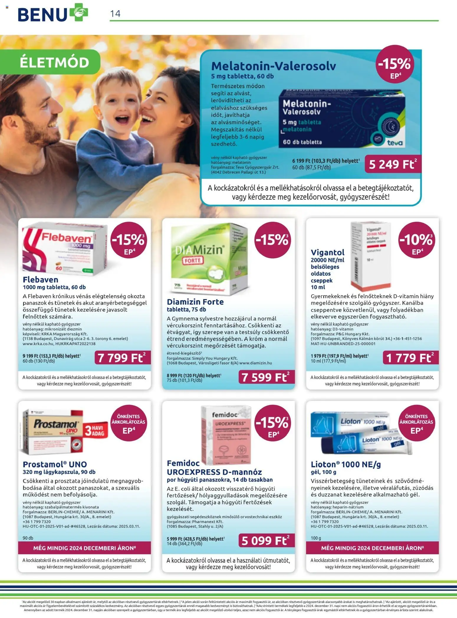 BENU Gyógyszertárak akciós ujság - amely érvényes a következő dátumtól: 01.11.2025 | Oldal: 14