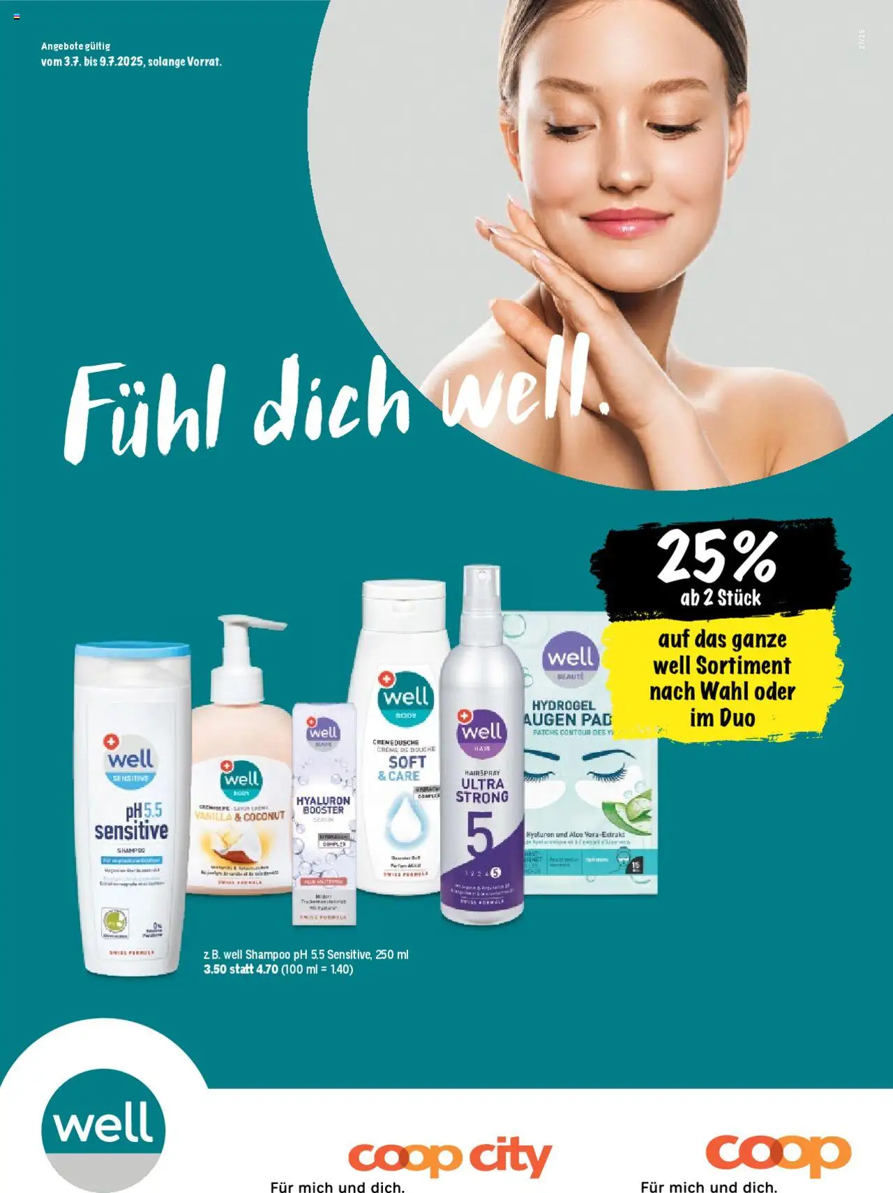 Coop Magazin ab 03.07.2025 | Seite: 100 | Produkte: Dusche, Shampoo, Seife, Creme