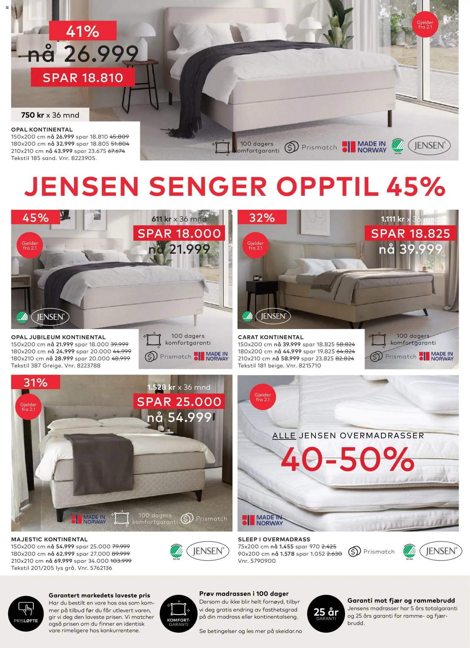 {H1} | Side: 23 | Produkter: Overmadrass, Madrass, Lys