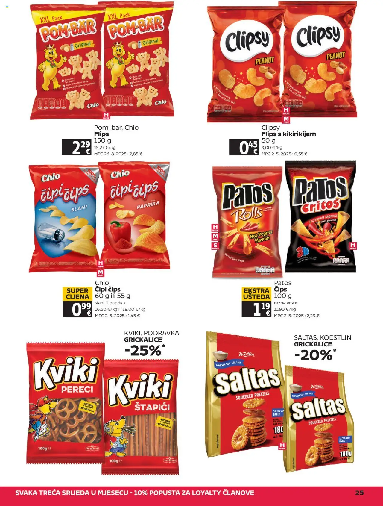 Tommy katalog | vrijedi od 11.09.2025 | Stranica: 25 | Proizvodi: Podravka, Paprika, Čips, Štapići