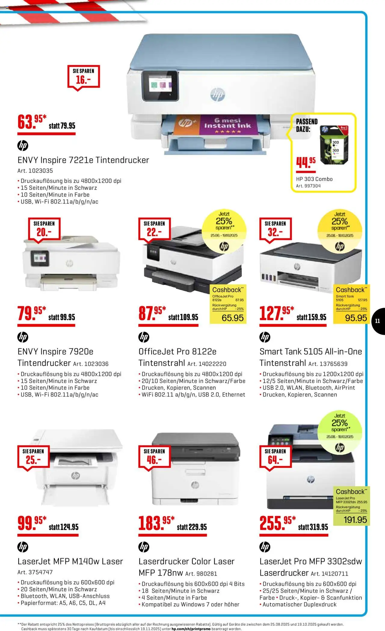 Interdiscount Aktionen – gültig ab 06.10.2025 | Seite: 11 | Produkte: Laserdrucker, Usb, HP