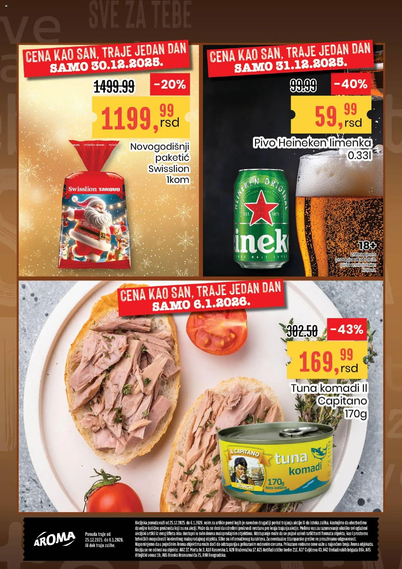 Aroma Market katalog - važi od 25.12.2025 | Strana: 24 | Proizvode: Heineken, Pica, Pivo