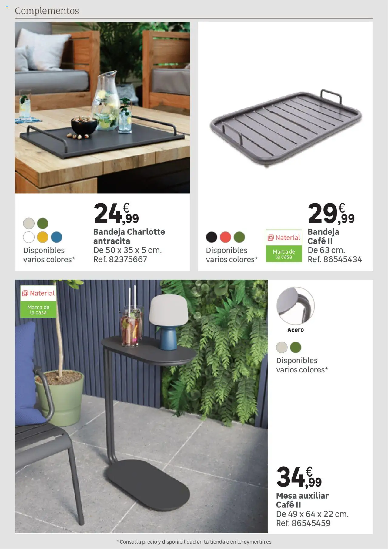 Leroy Merlin catálogo │ válido desde el 25.03.2025 | Página: 195 | Productos: Café, Mesa auxiliar, Bandeja, Mesa
