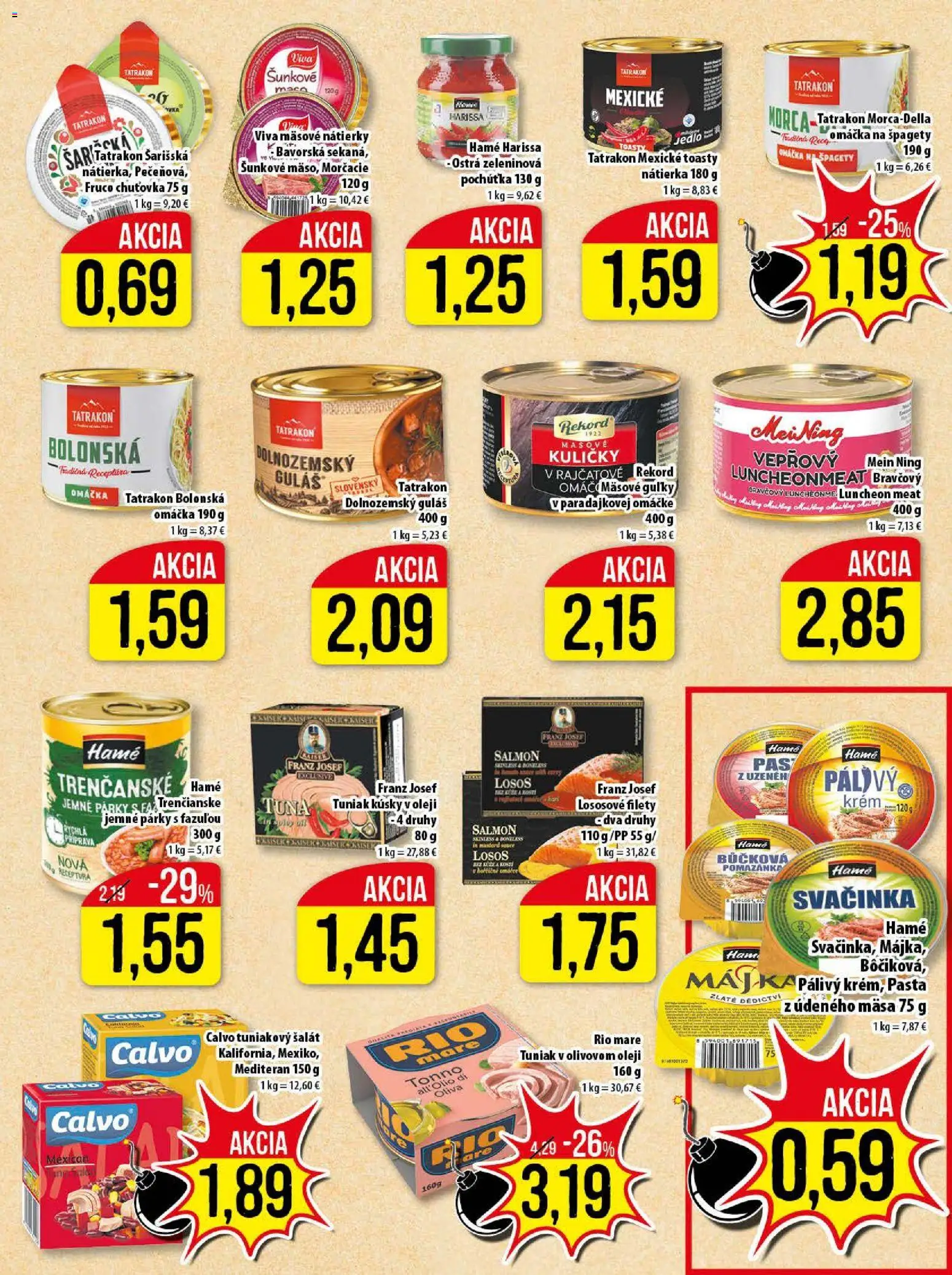 Nové Klas akcie – leták je platný od 19.01.2026 | Strana: 18 | Produkty: Rio Mare, Krém, Šalát, Omáčka