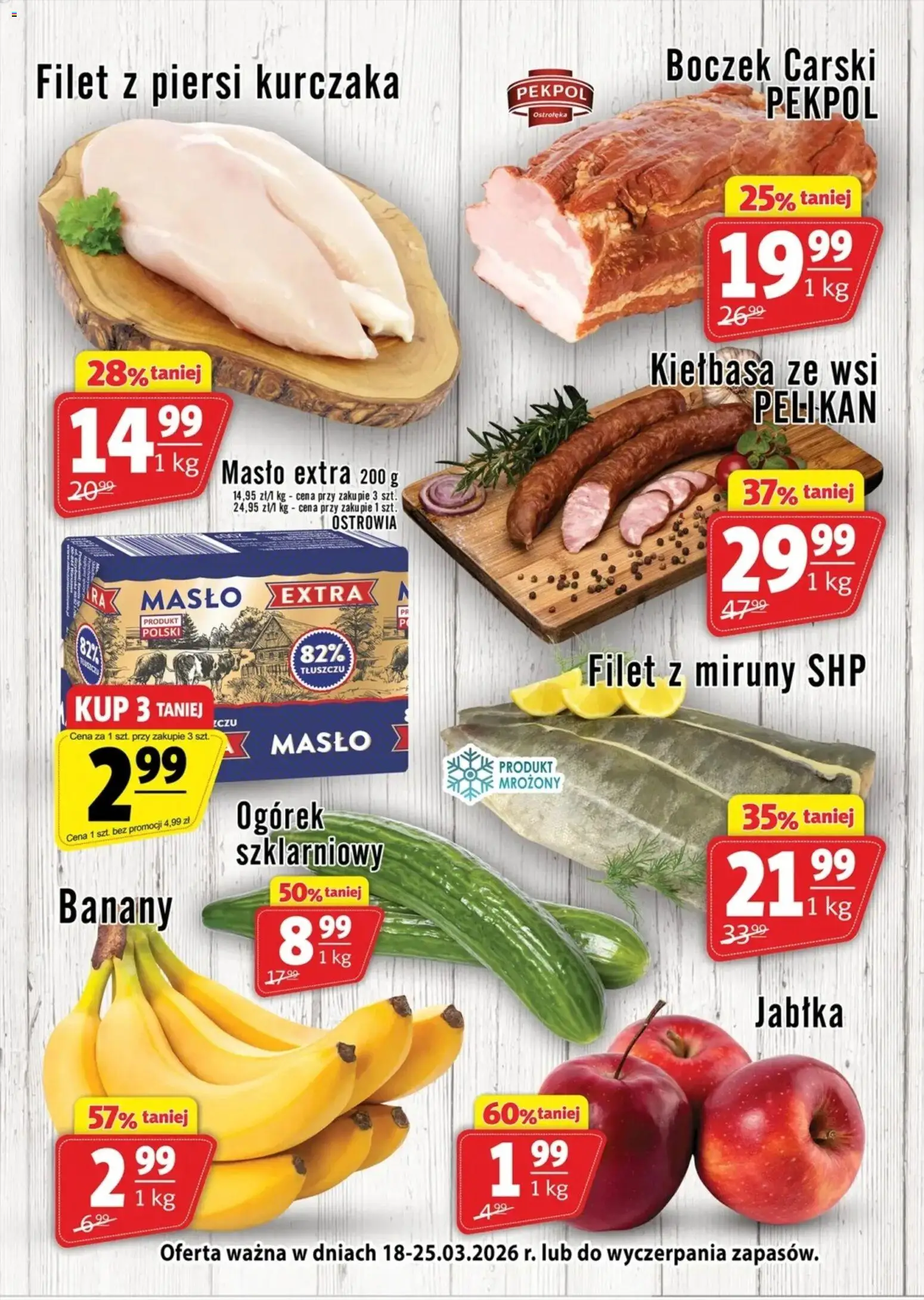 Prim Market promocja -  Wielkie Otwarcie Prim Kuźnica od 18.03.2026 | Strona: 2 | Produkty: Kiełbasa, Boczek, Masło, Filet z piersi kurczaka