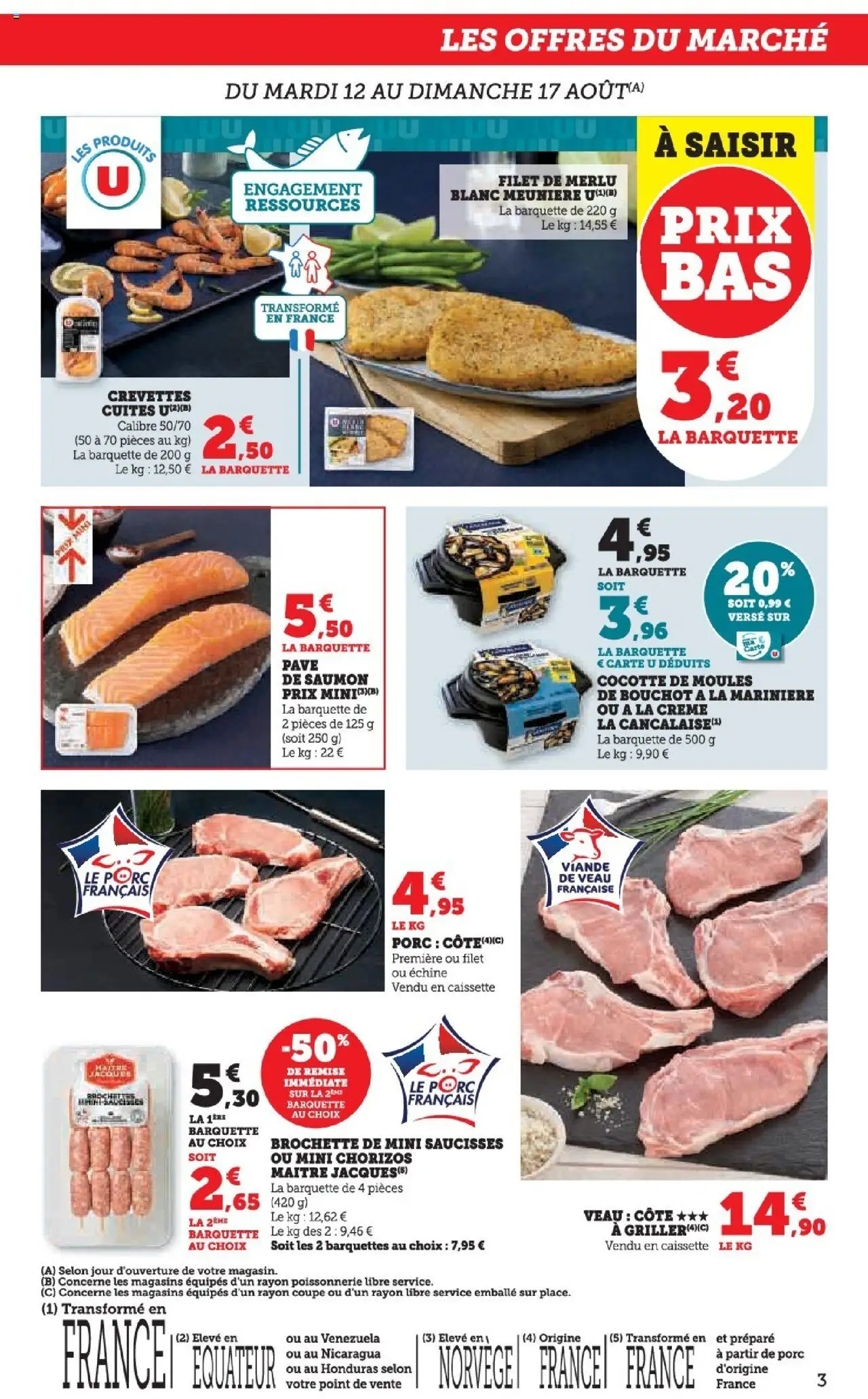  | Page: 3 | Produits: Poissonnerie, Crevettes, Saumon, Crème