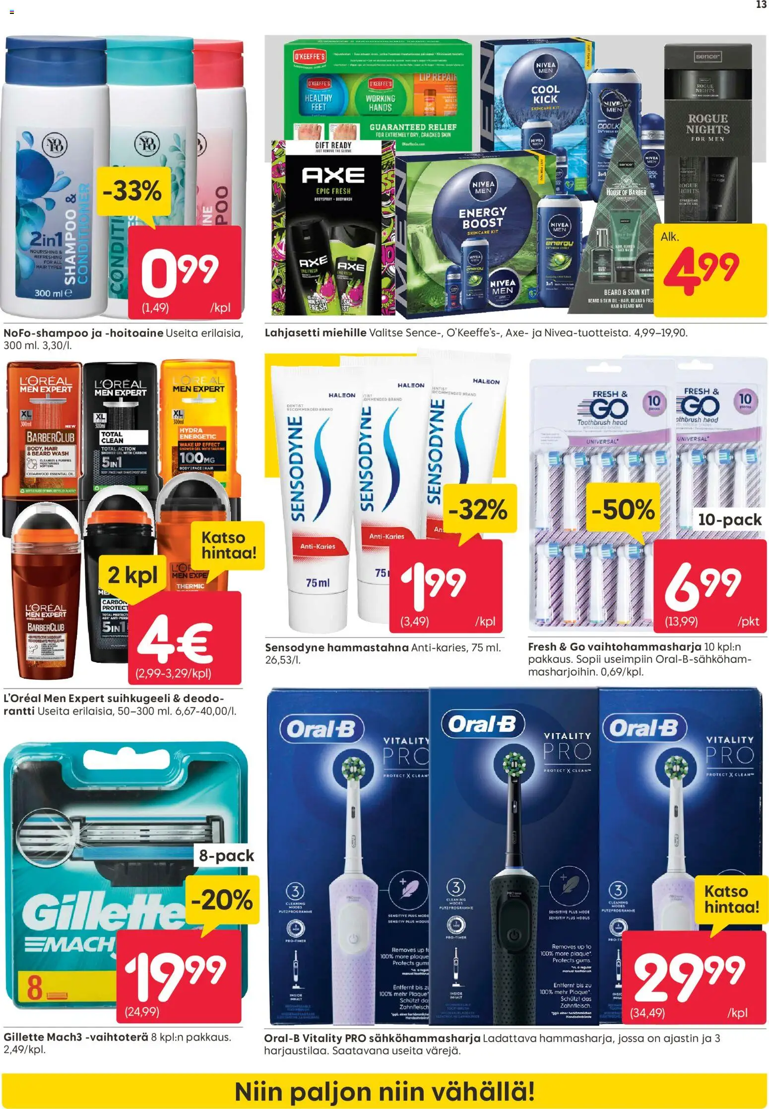 Rusta tarjoukset – voimassa 27.10.2025 alkaen | Sivu: 13 | Tuotteet: Sähköhammasharja, Shampoo, Hoitoaine, Hammastahna