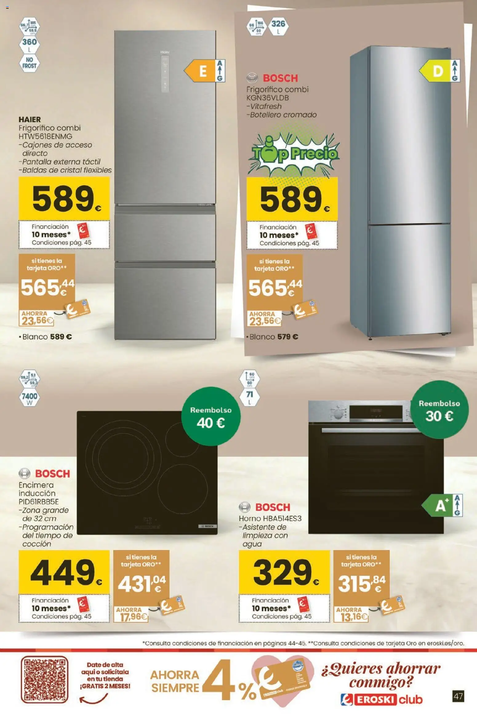 Eroski Qué planazo │ válido desde el 26.03.2026 | Página: 47 | Productos: Horno, Combi